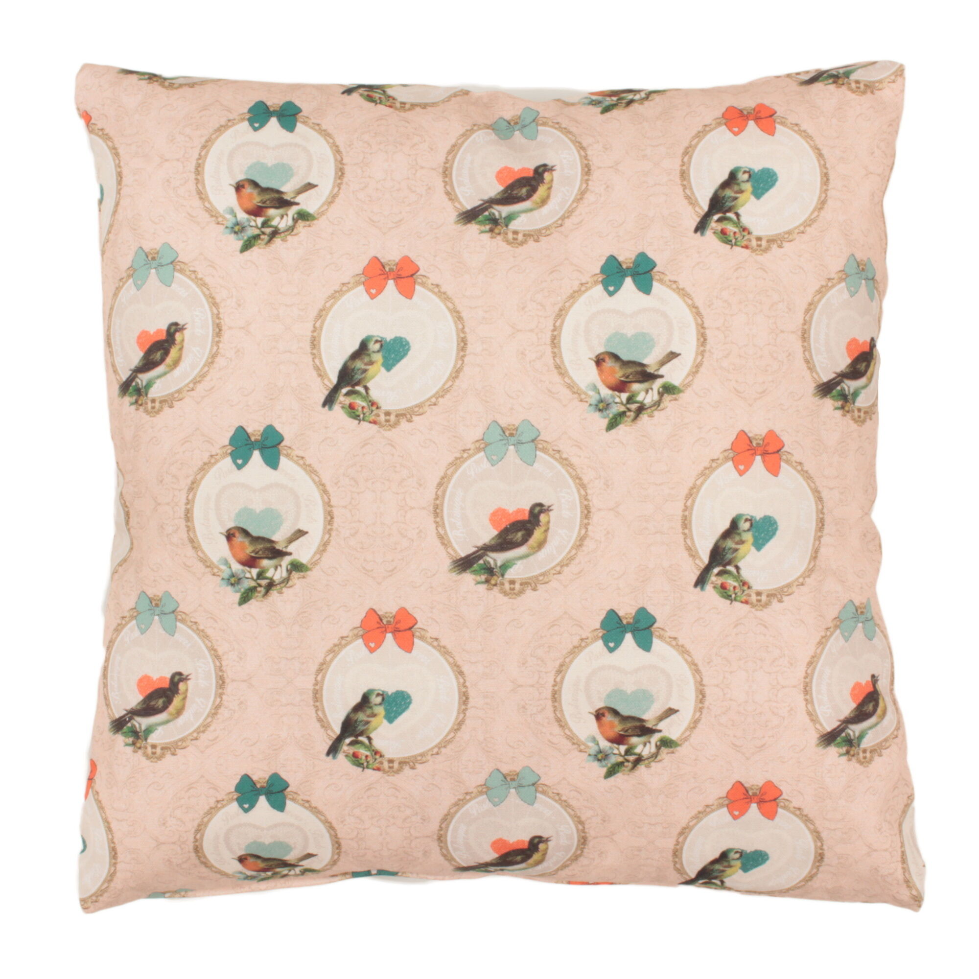 Sanwarm Kissenbezüge Set – 4 Stück, 50,8 X 50,8 Cm, Mexikanisch Bunt, Vögel & Blumen, Leinen-Baumwolle