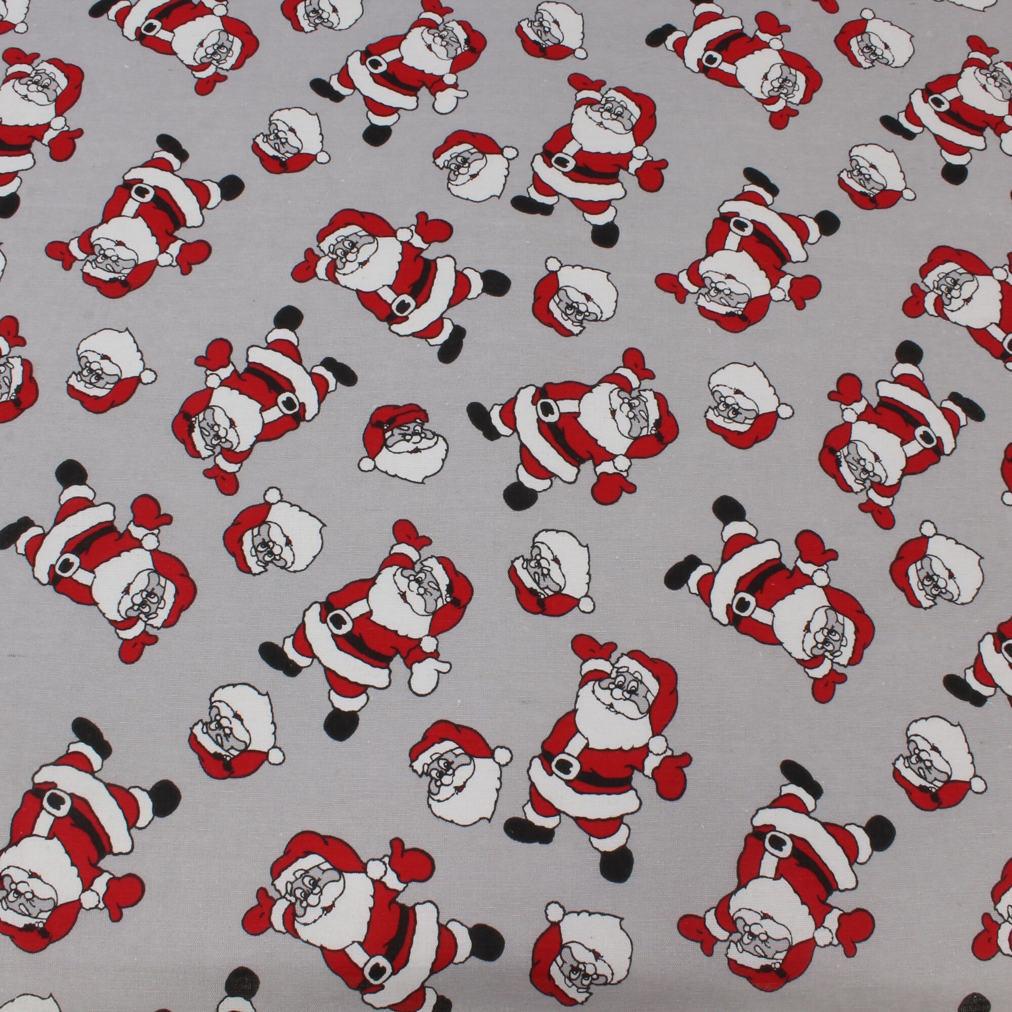 Stoff Meterware Weihnachtsmann Nikolaus Mischgewebe 140 cm