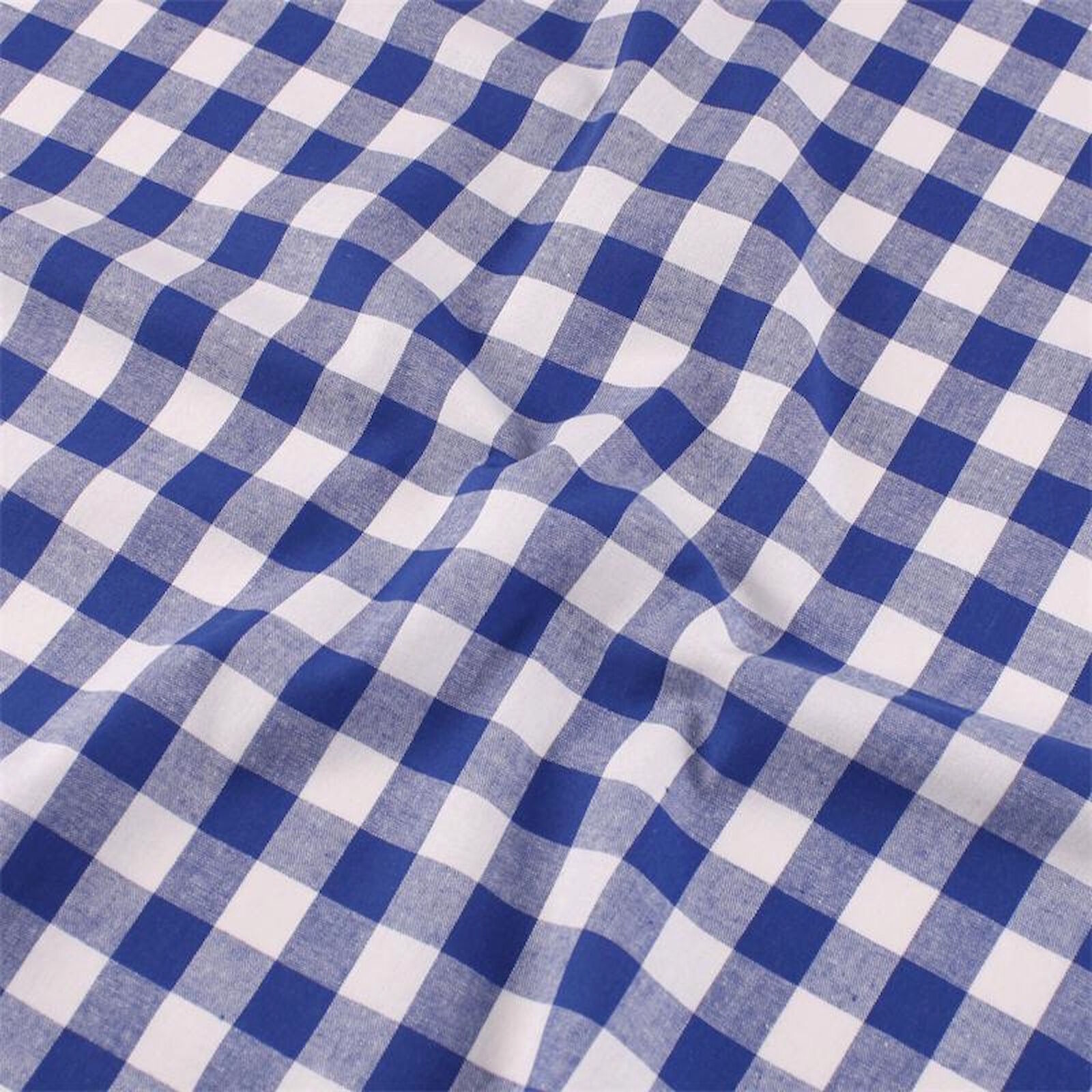 Karo Stoff 15x15 mm Blau kariert Baumwolle 145 cm