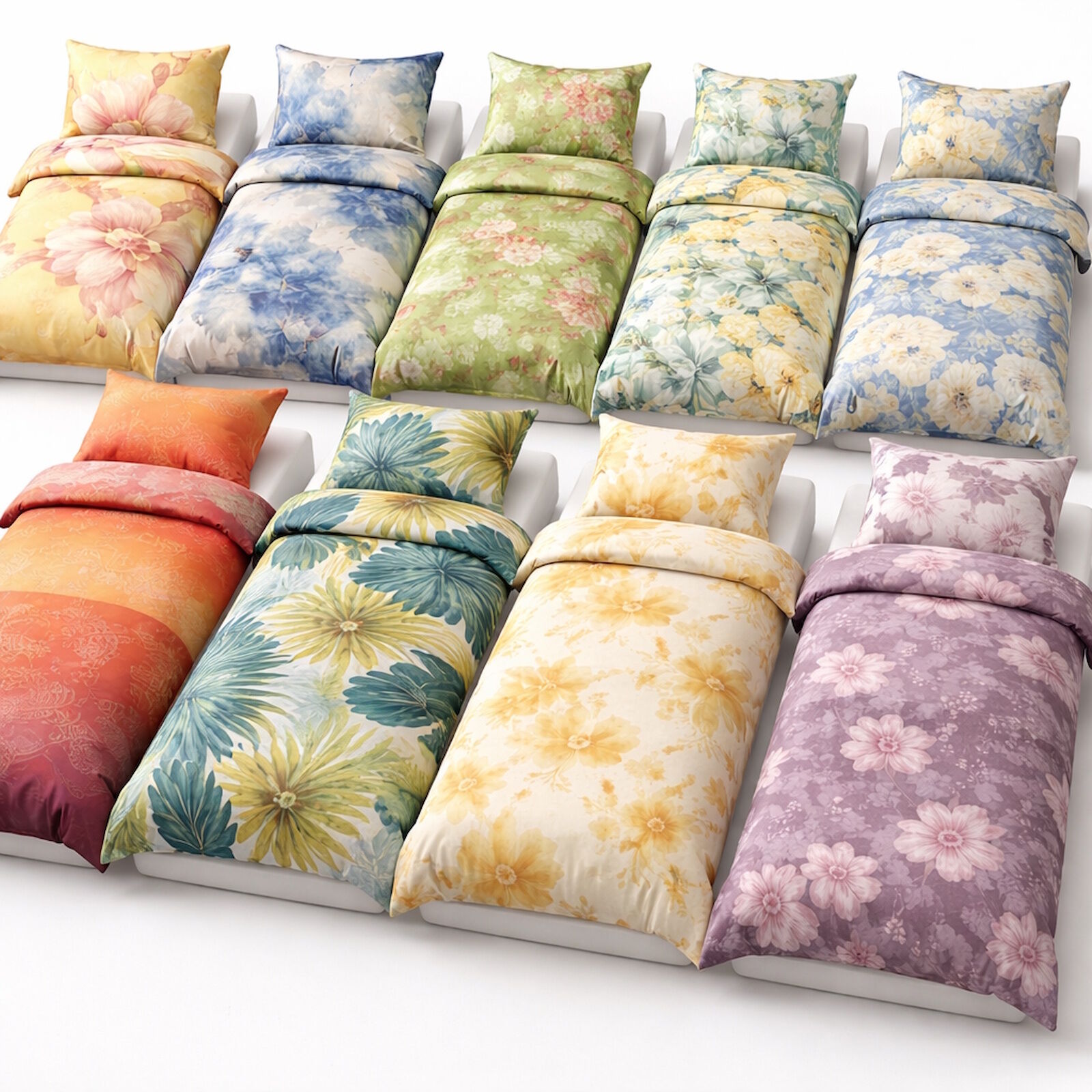 Pflege Überraschungs-Bettwäsche 135x200 cm Mako Satin Baumwolle