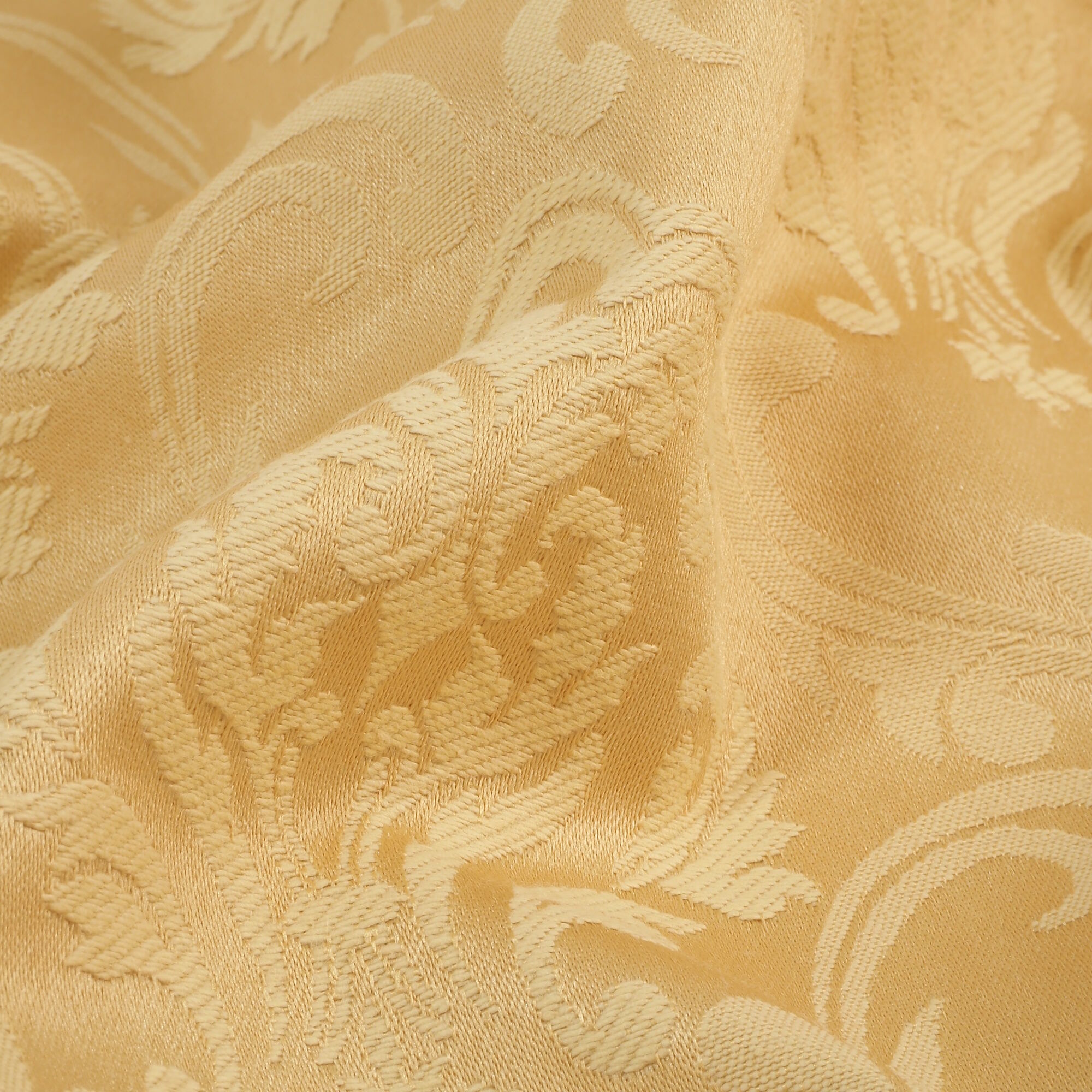 Stoff Premium Jacquard blühender Barock Gelb 280cm