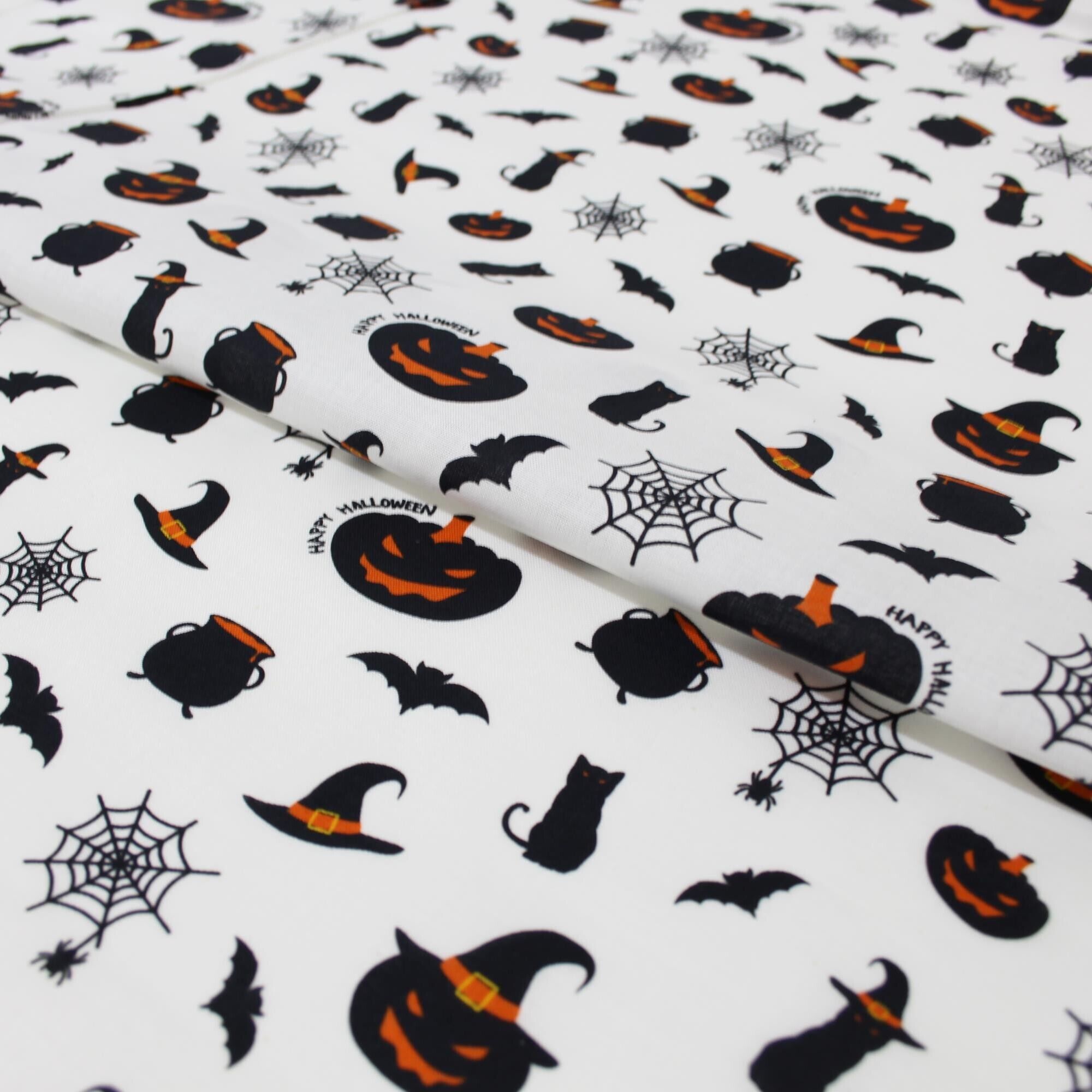 Stoff Meterware Happy Halloween Baumwolle