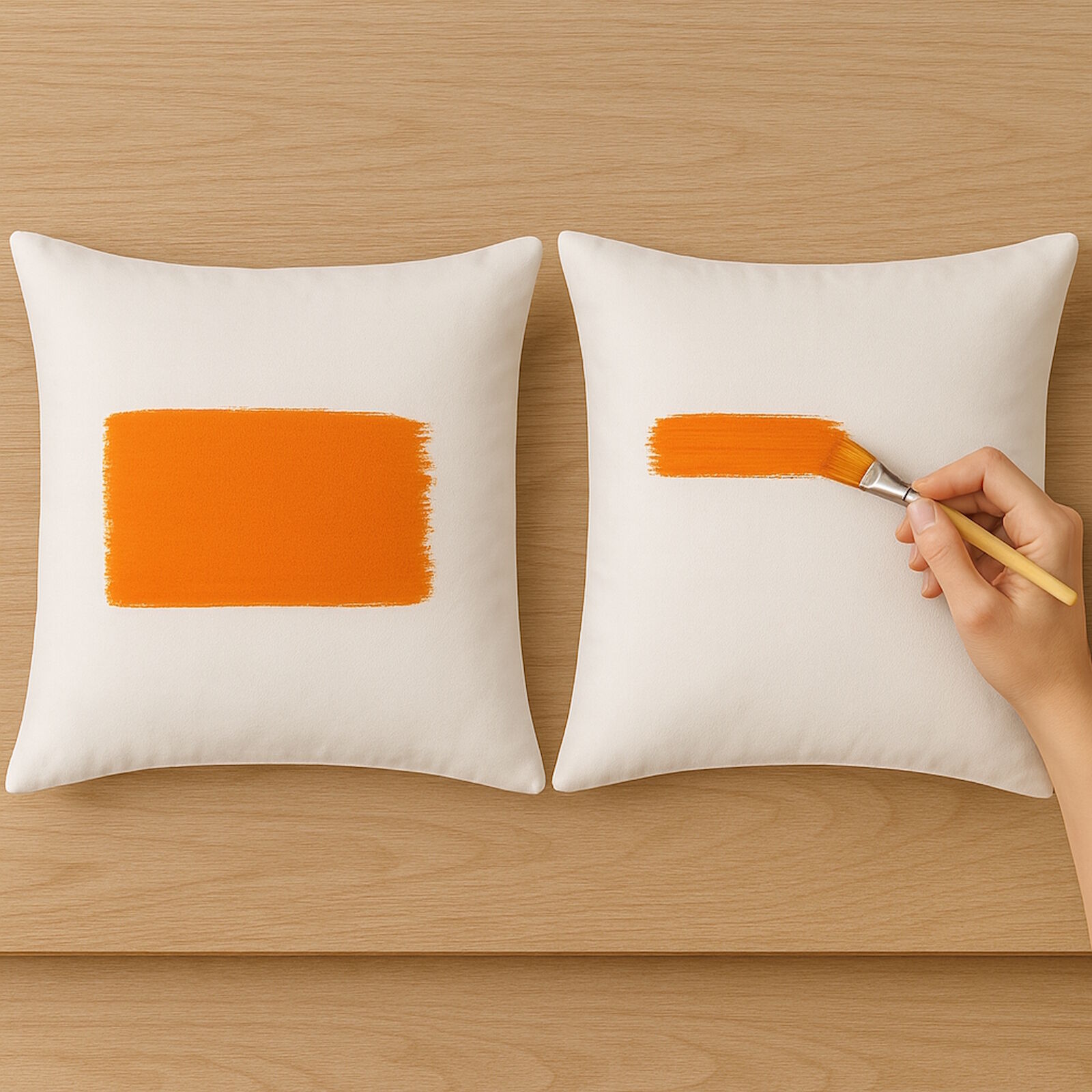 2er Set Kreativ Kissenbezug Weiß Bemalen Besticken Bedrucken