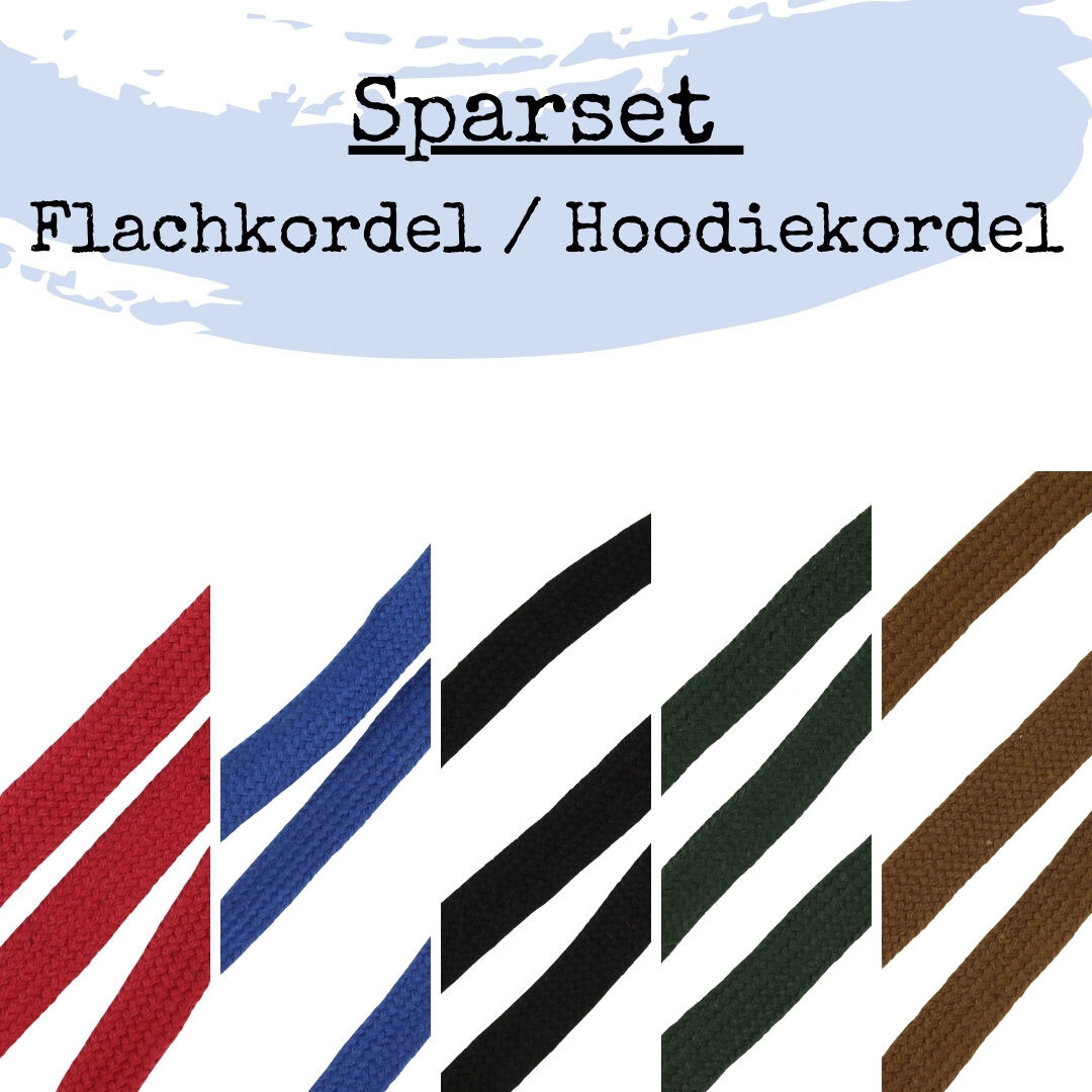 Sparset 3: Flachkordel Hoodiekordel 10mm - 25 Meter