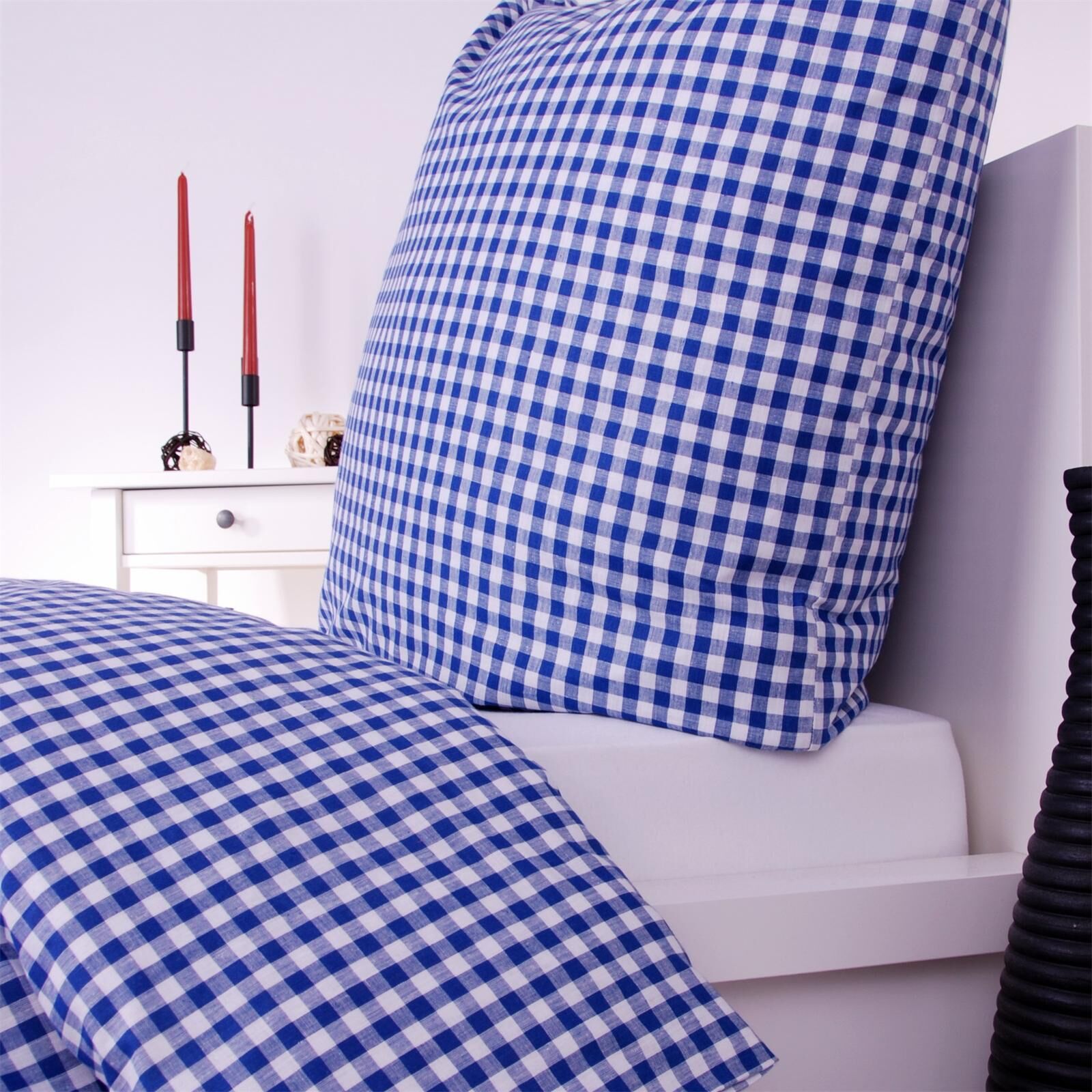 Bettwäsche Blau Kariert