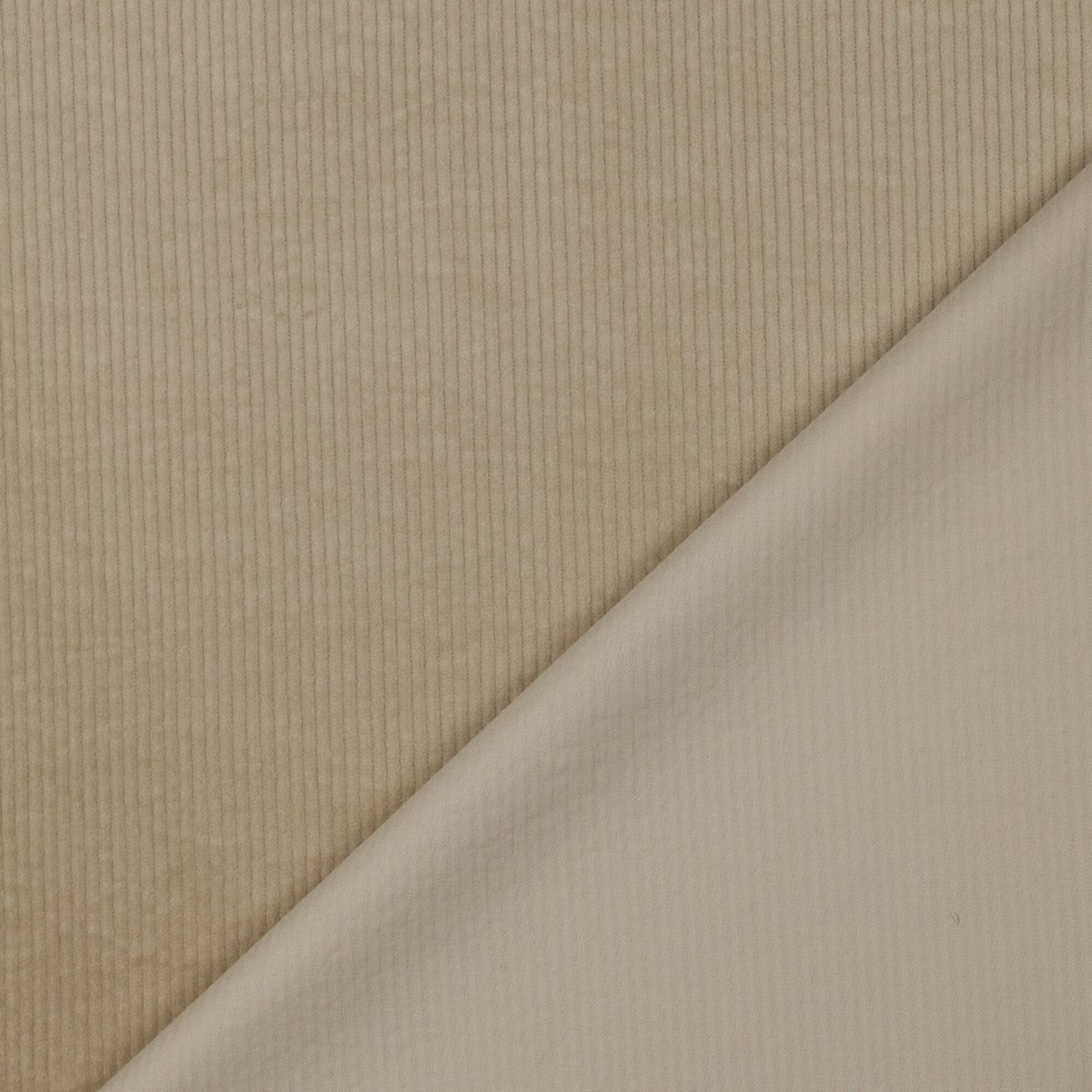 Stoff Meterware Uni Cord Sand Stretch