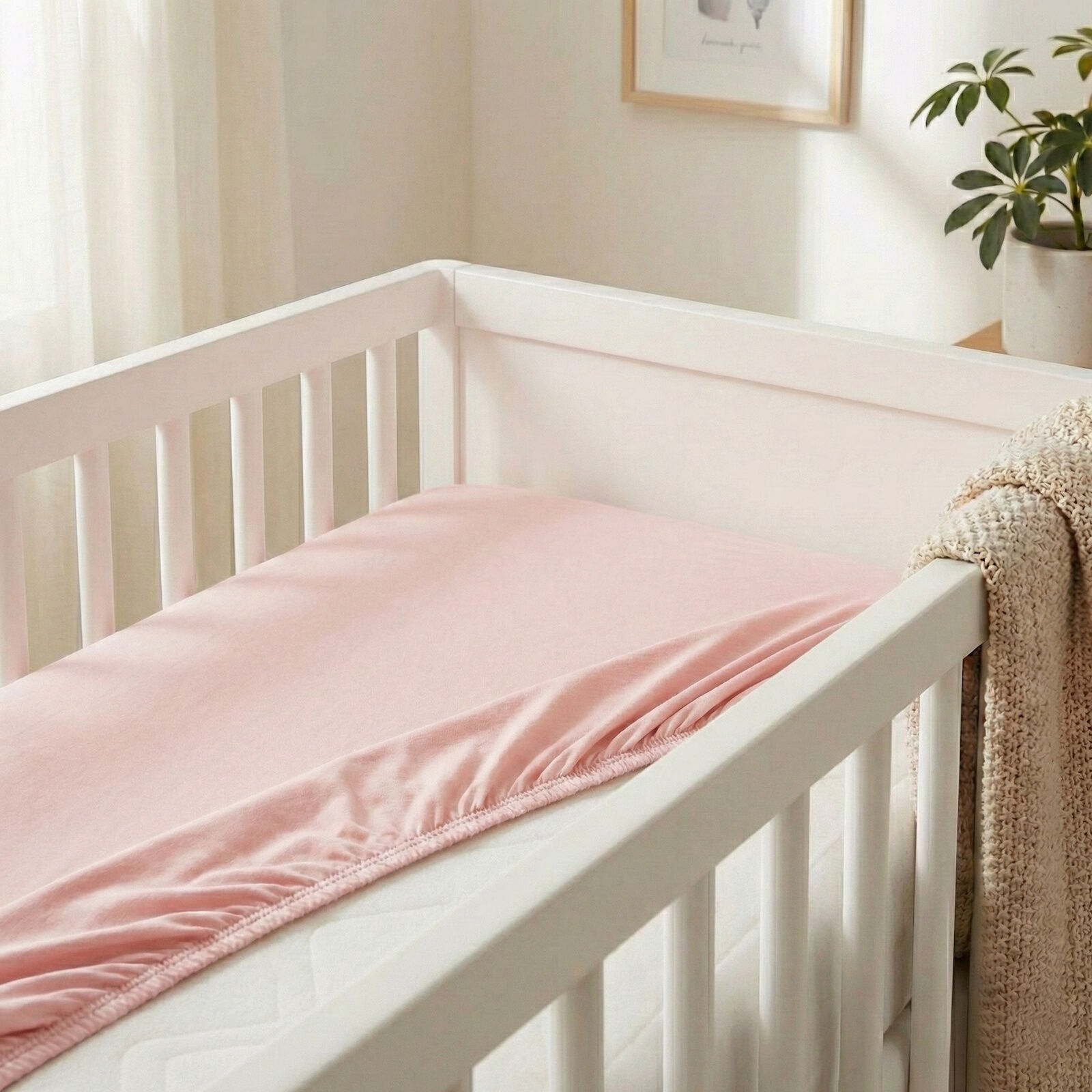 Spannbettlaken Kinder Jersey Rosa 60-70x140 Baumwolle