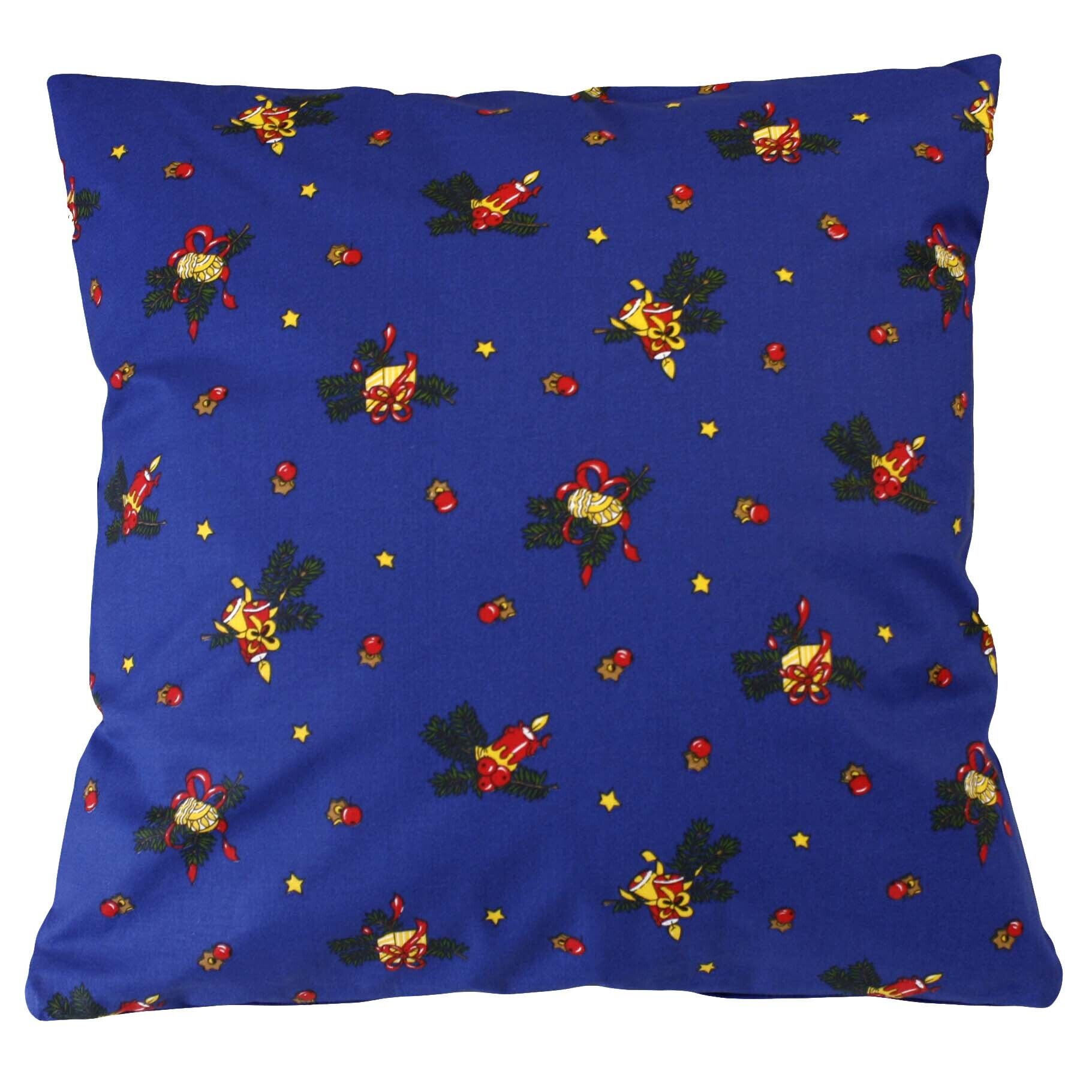 Kissenbezug Weihnachten Blau 40x40 Baumwolle Deko