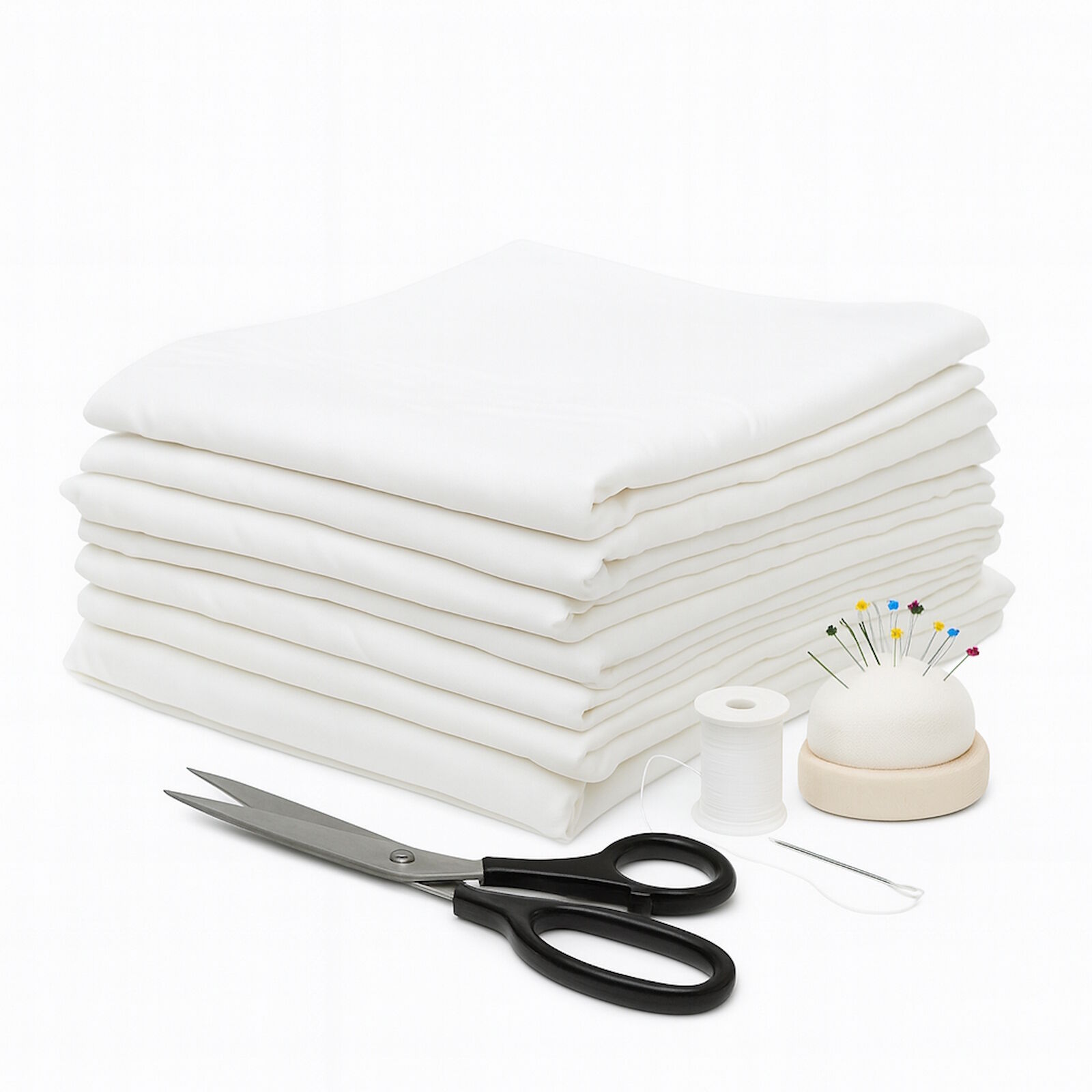 Stoffpaket 2 kg Uni Stoffe Weiß