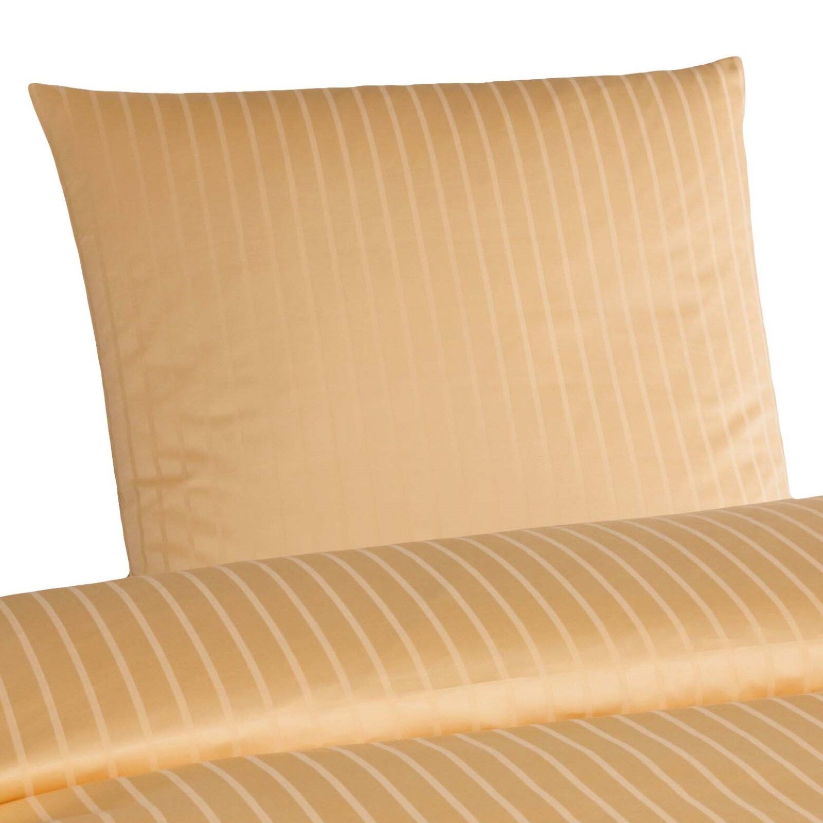 Kissenbezug Streifensatin 6/24 mm Gold HV - 60x80 cm