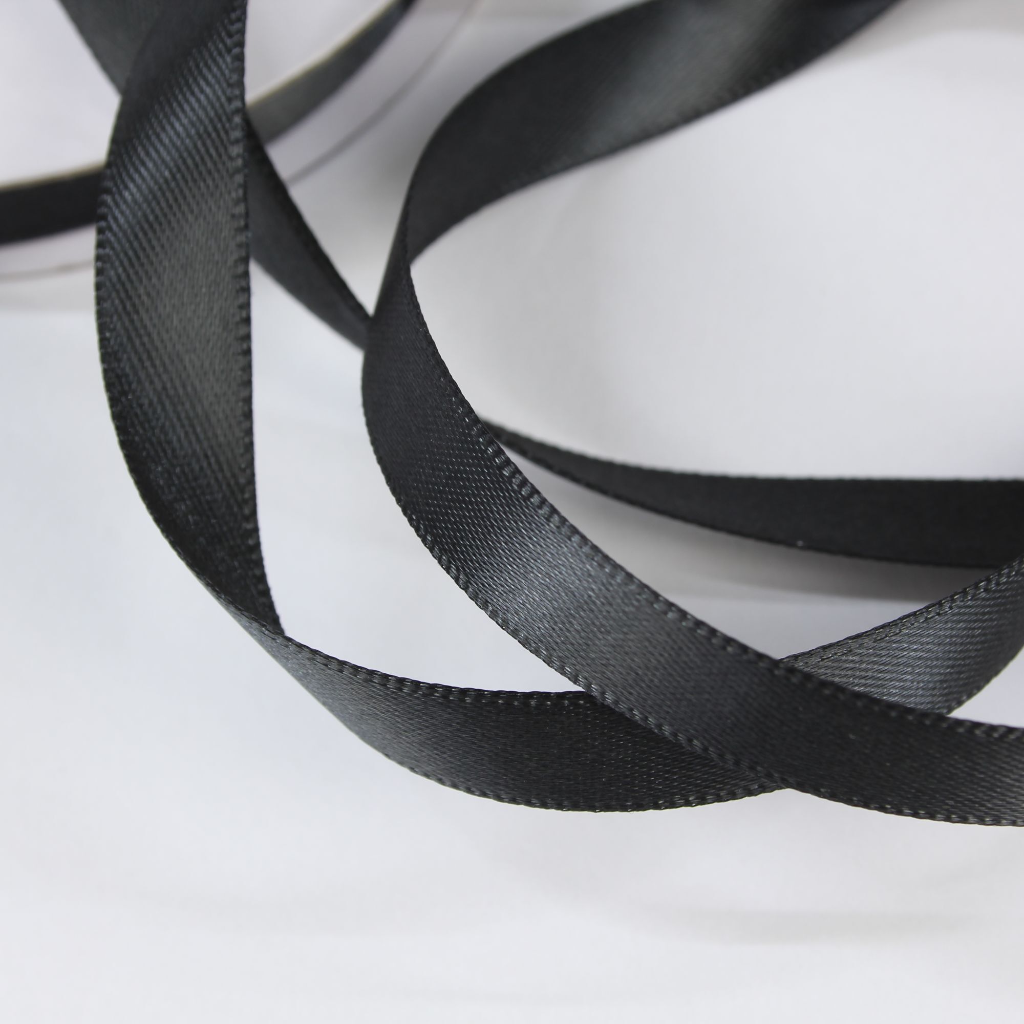 Satinband 10 mm Uni doppelseitig 10m Rolle - Farbe anthrazit