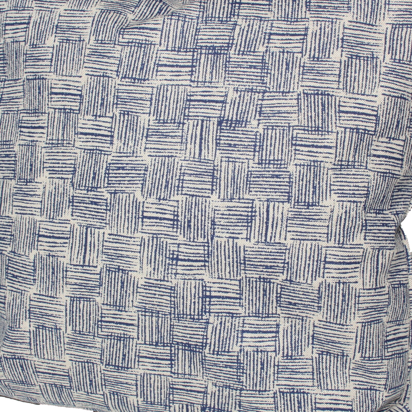 Streifen Karo Kissenbezug Blau 40x40 cm handgefertigt