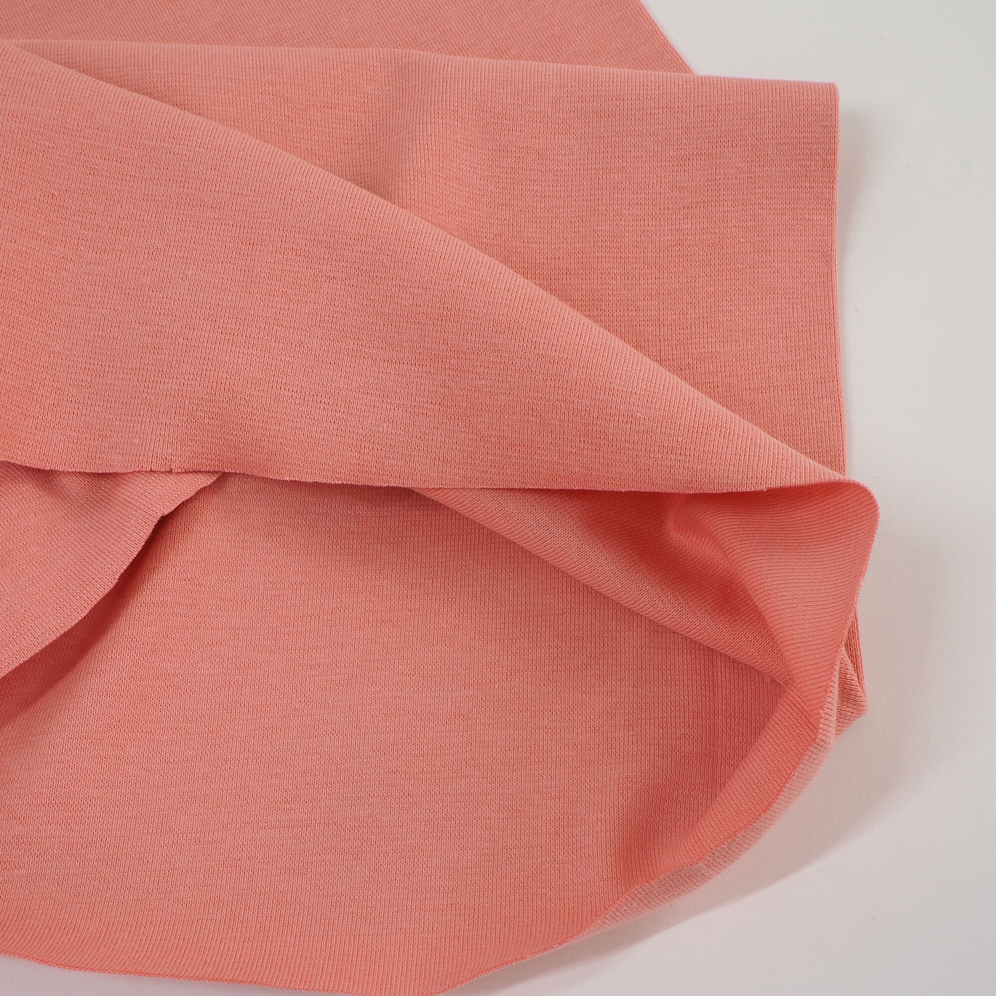 Bündchenstoff Meterware Uni Rose