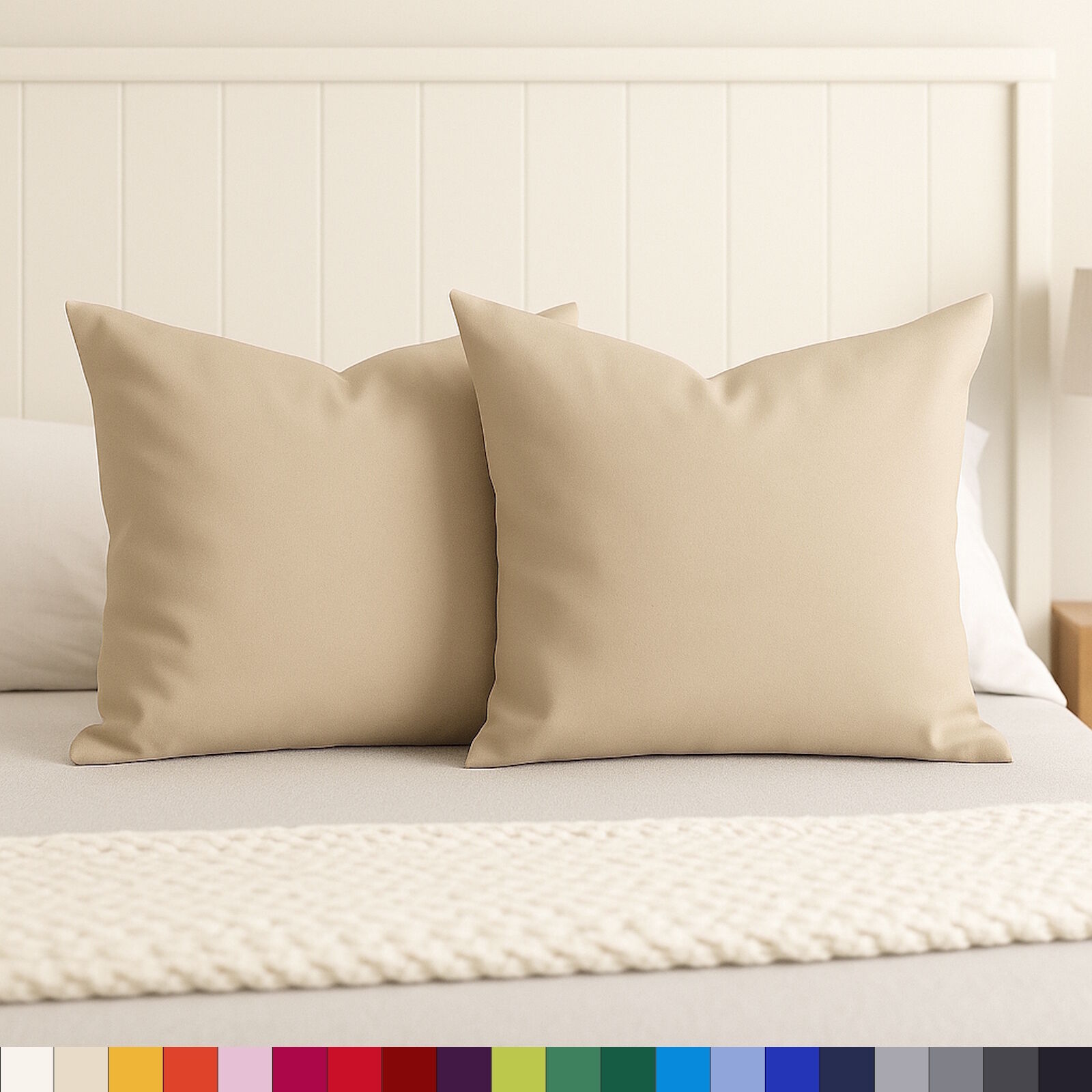 2er Set Kissenbezüge Baumwolle Linon