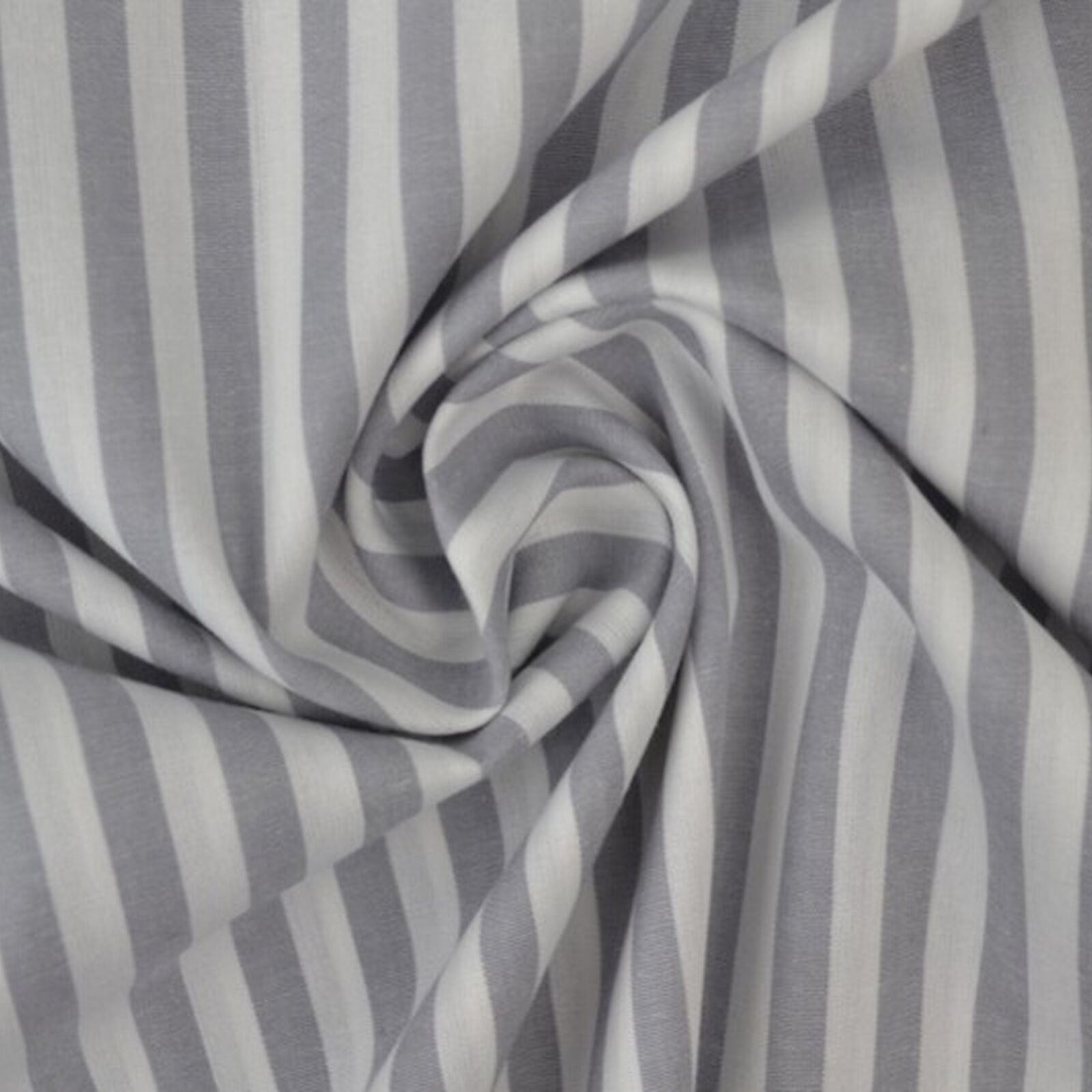 Stoff Meterware Streifen 65 mm Grau
