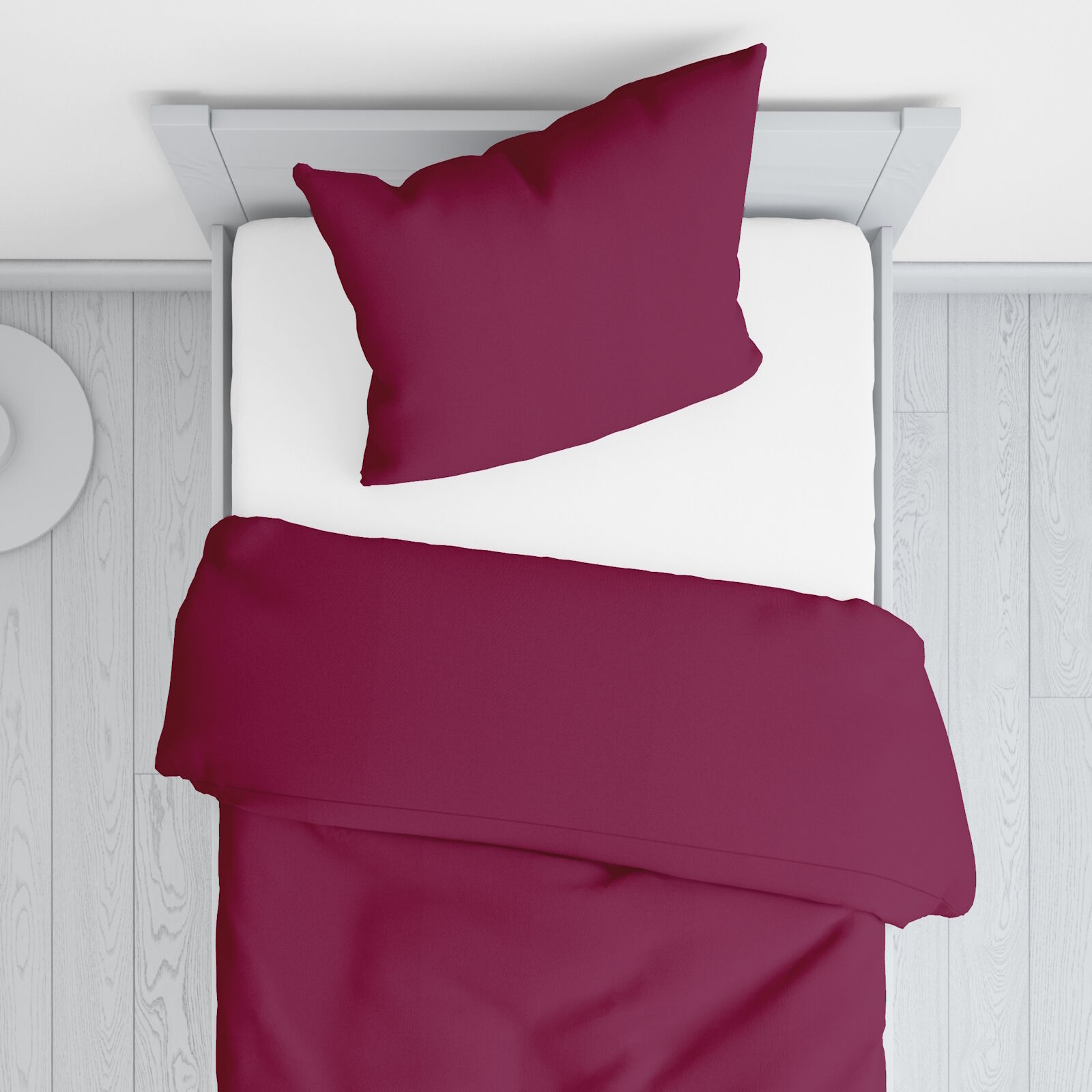 Mako Satin Bettwäsche 135x200 Beere