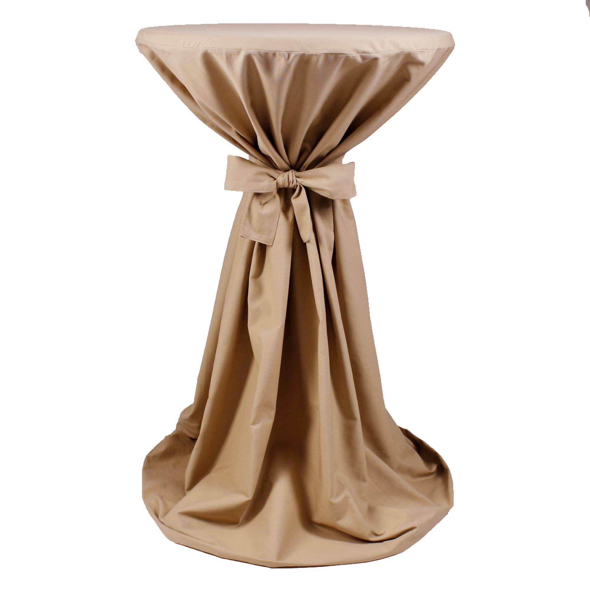 Stehtischhusse Baumwolle Linon-Beige-70-75 cm