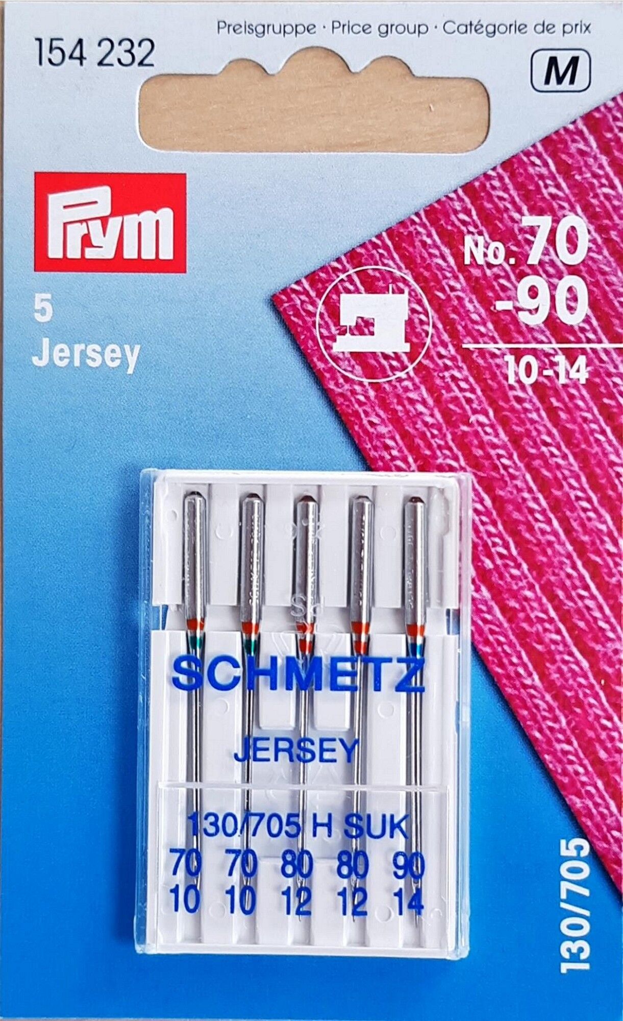 Nähmaschinennadeln 130/705 Jersey 70-90