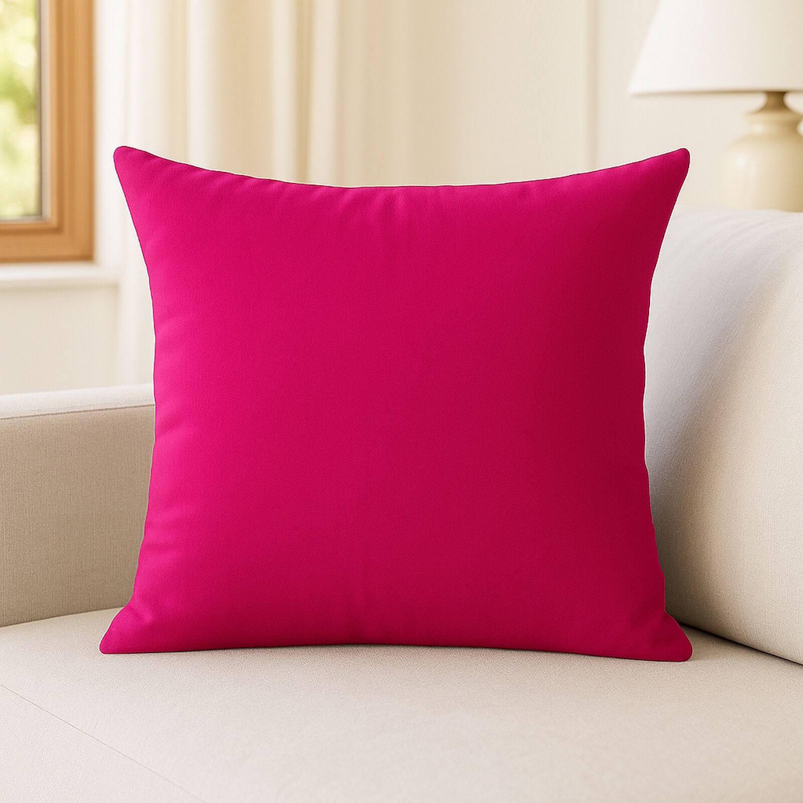Kissenbezug Pink Baumwolle mit Reißverschluss