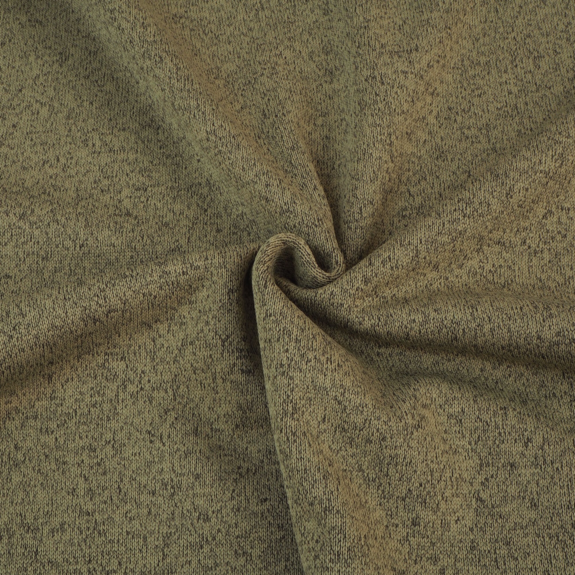 Stoff Meterware Softshell Khaki Strick Design kaufen
