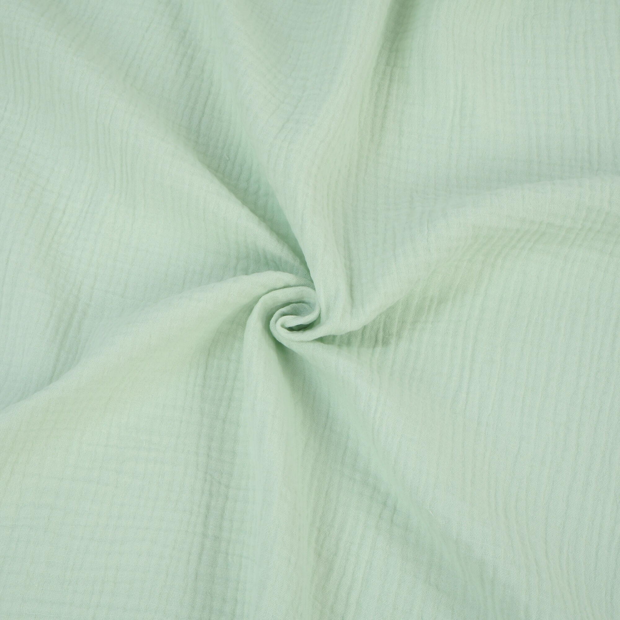 Stoff Meterware Uni Mint Musselin