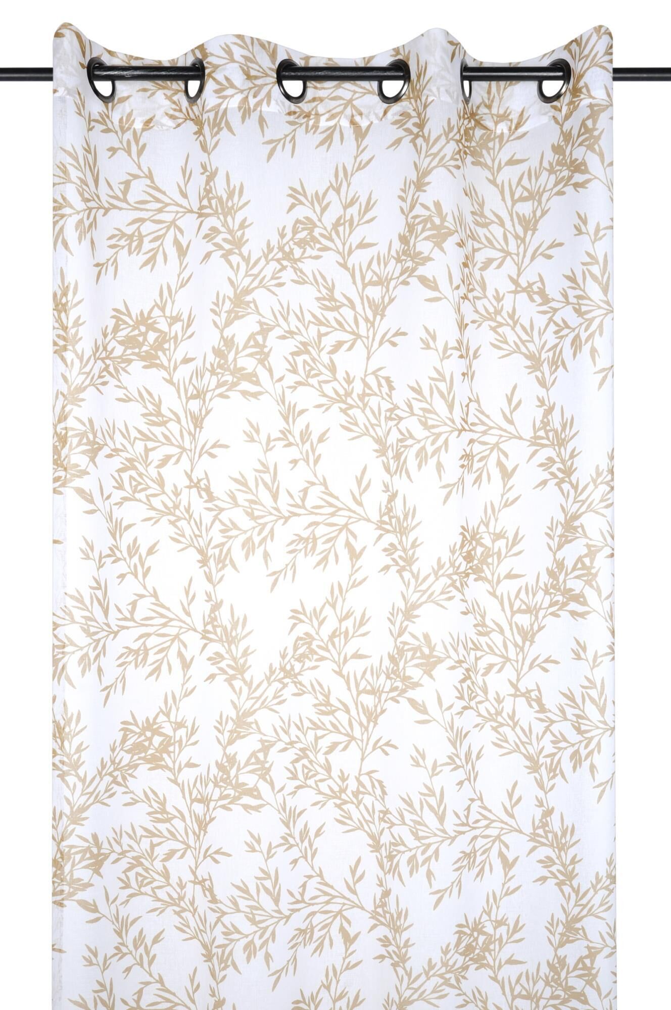 Gardine 135x260 cm Goldy ocker-weiß