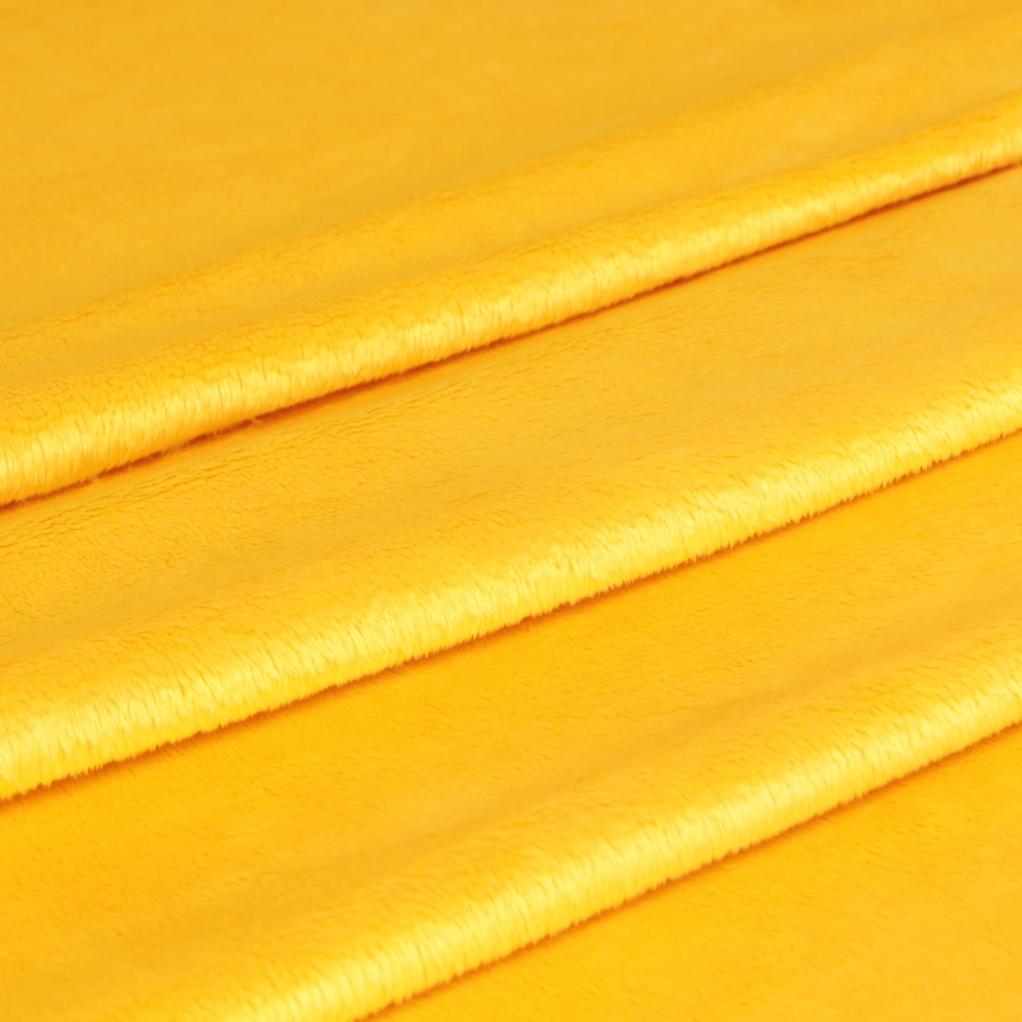 Stoff Meterware Fleece Gelb Polyester