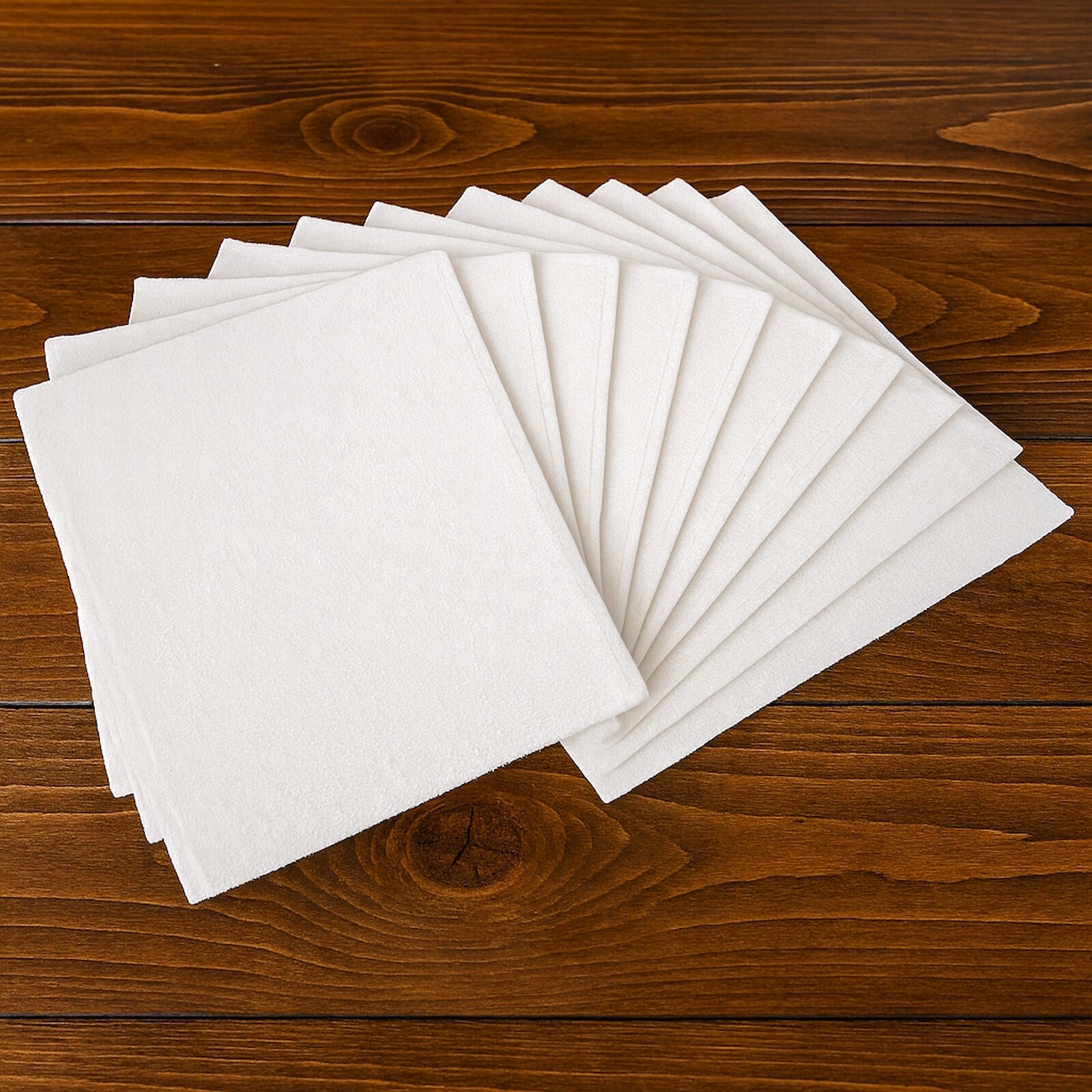 10er Pack Pflege Seiftuch 30x30 cm Weiß Baumwolle