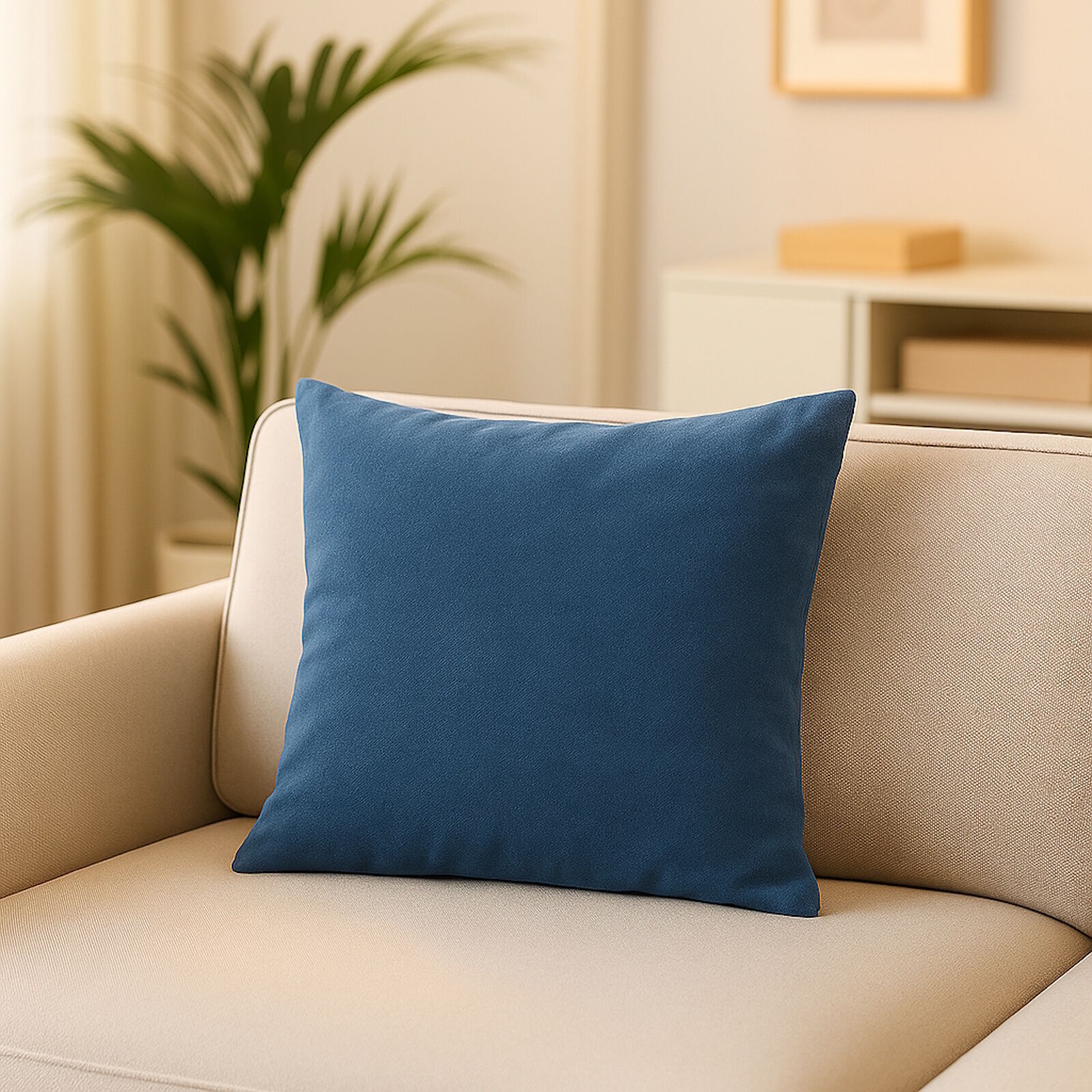 Kunstleder Kissenbezug Violettblau