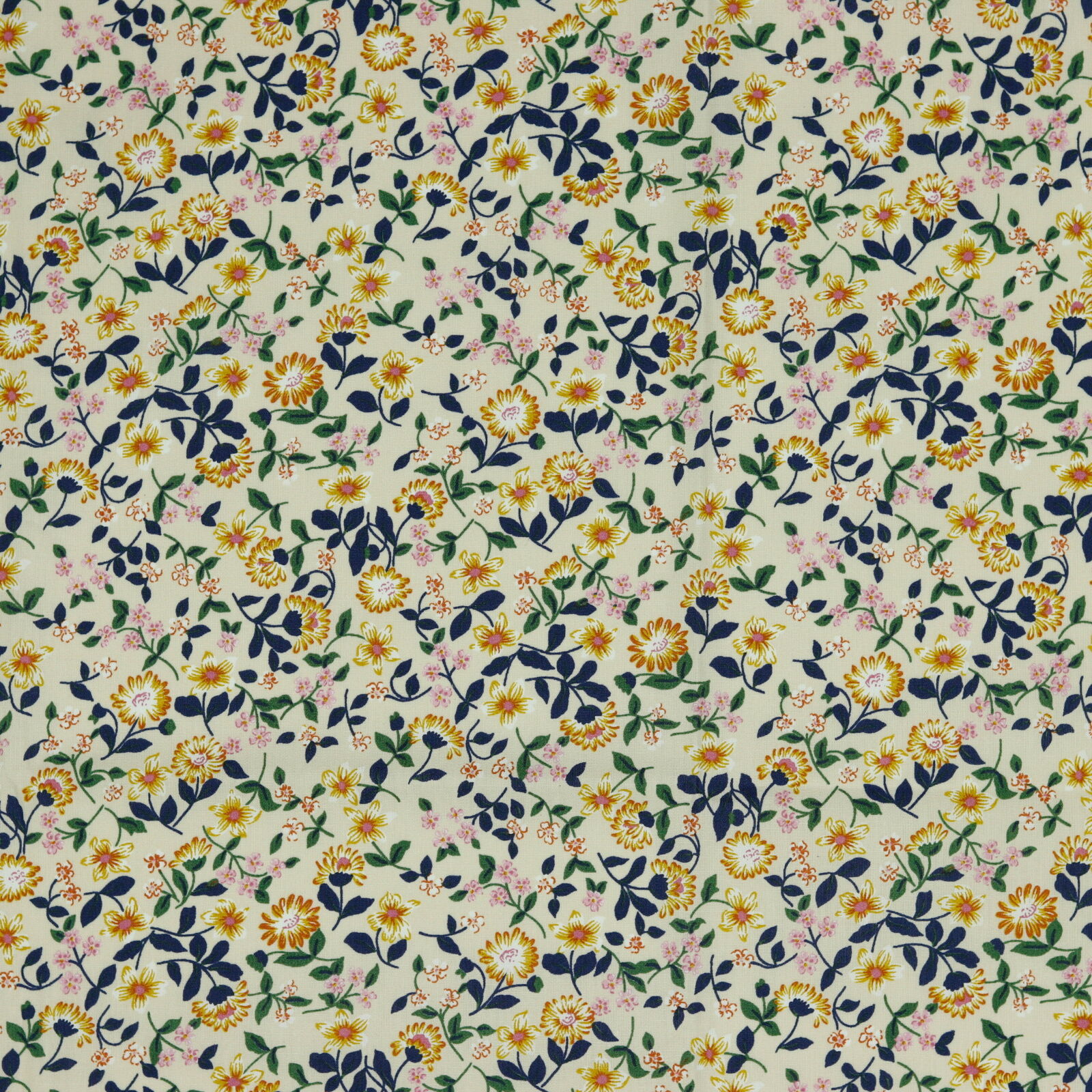 Stoff Meterware Blumen Alina Sand Beschichtet