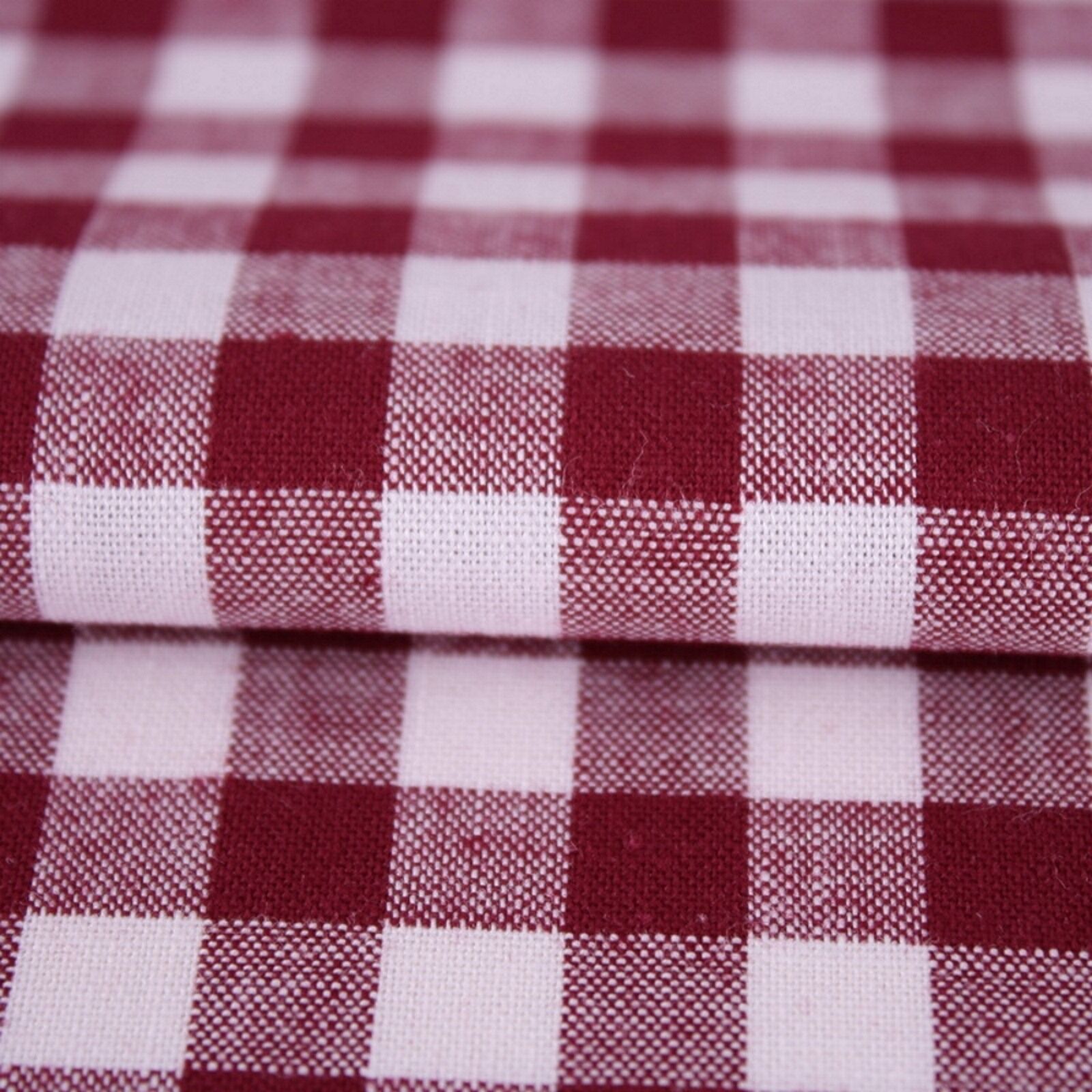 Stoff Meterware Karo 1x1 cm Bordeaux