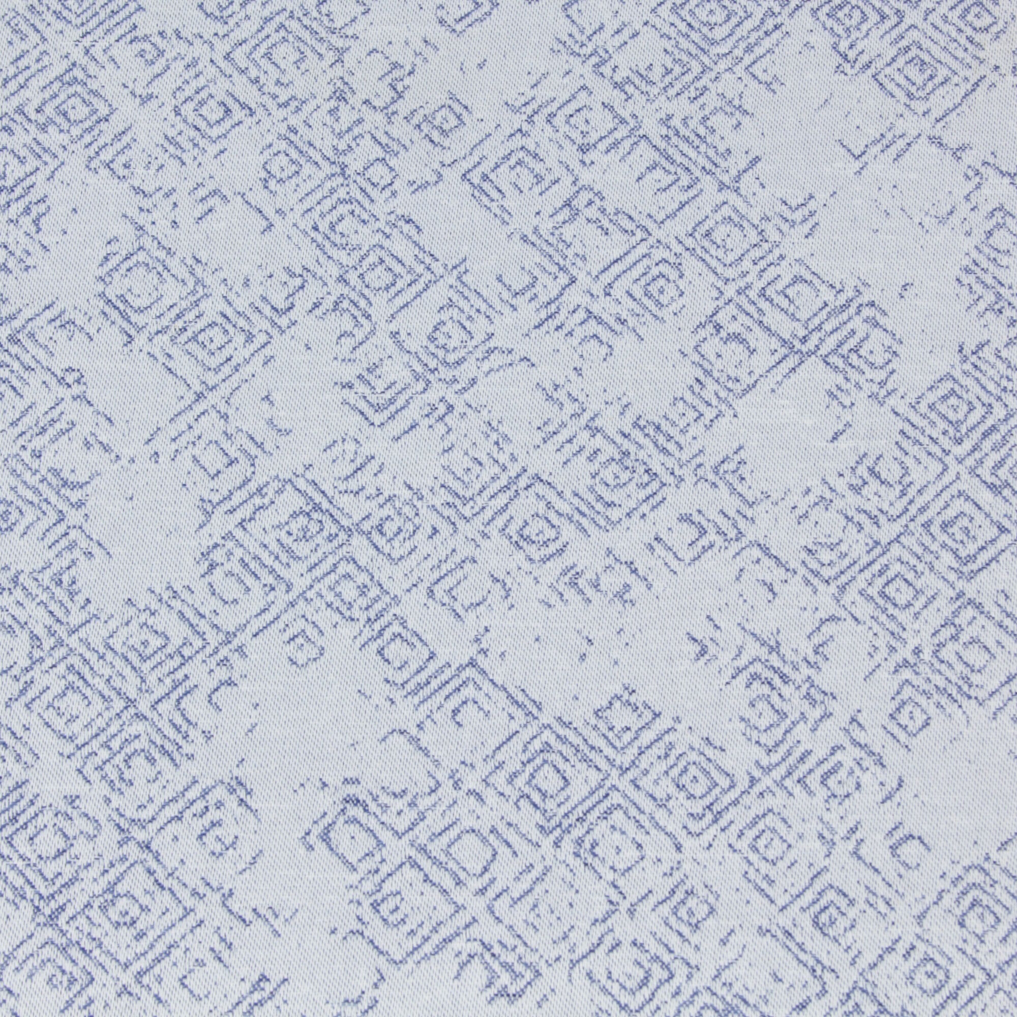 Stoff Meterware Melina Blau Jacquard Mischgewebe
