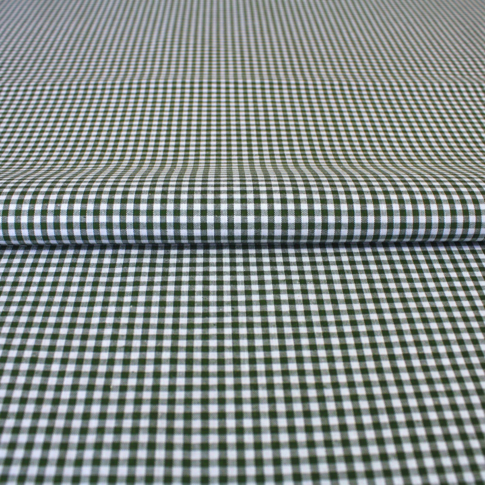 Stoff Meterware Karo 2x2 mm Dunkelgün