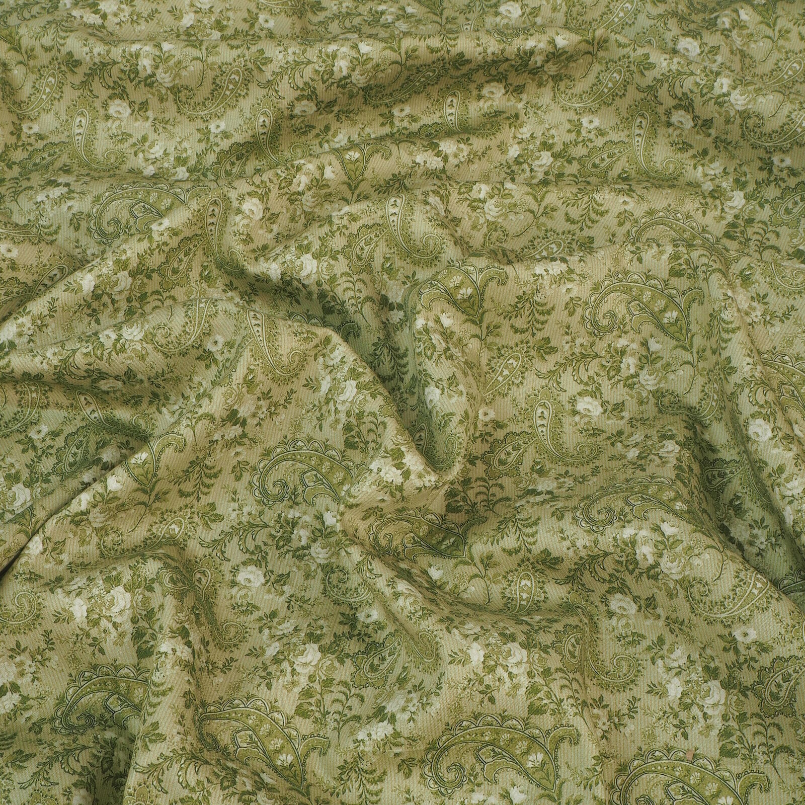 Dirndlstoff Blumen Paisley Grün Tracht