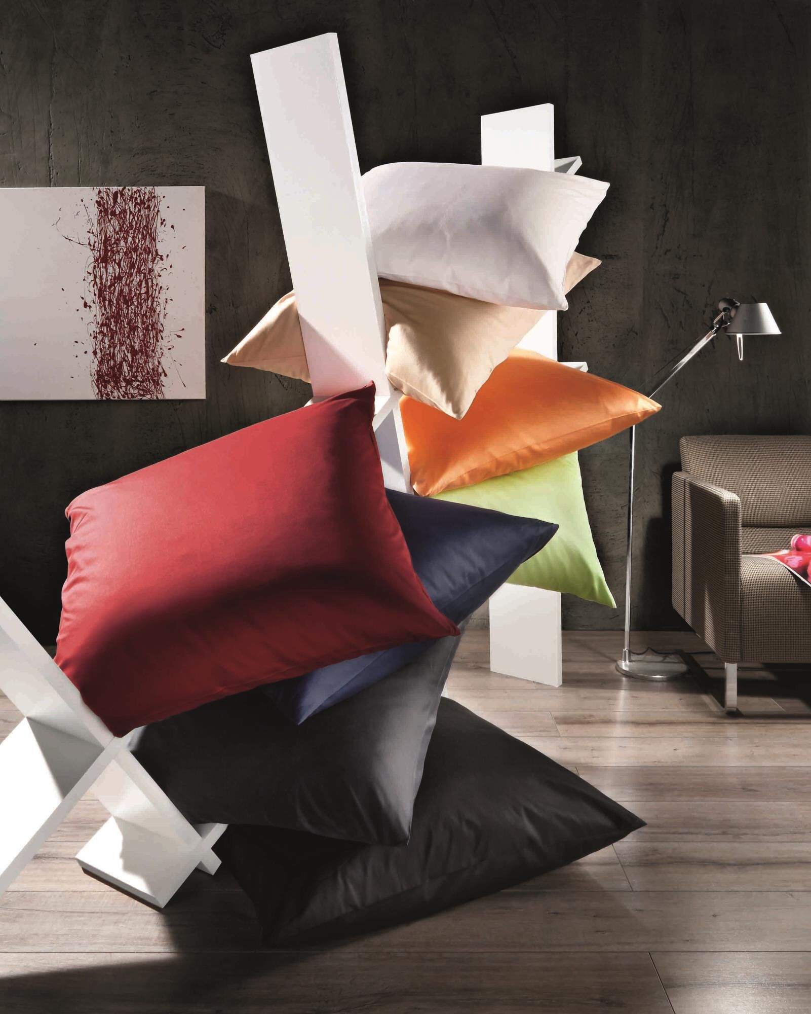 Bettwäsche Burgund Mako Satin-135x200 80x80 cm