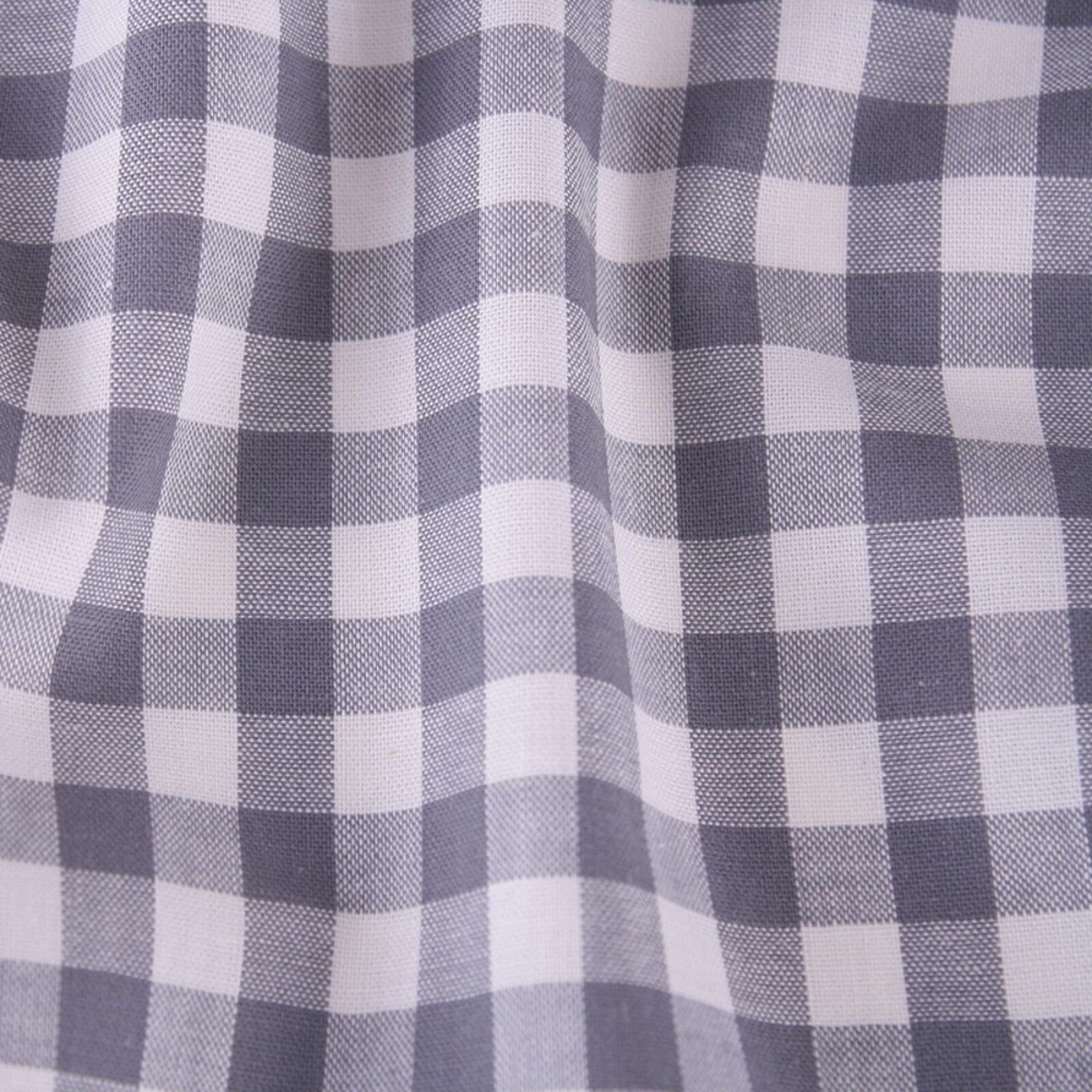 Stoff Meterware Karo 1x1 cm Grau
