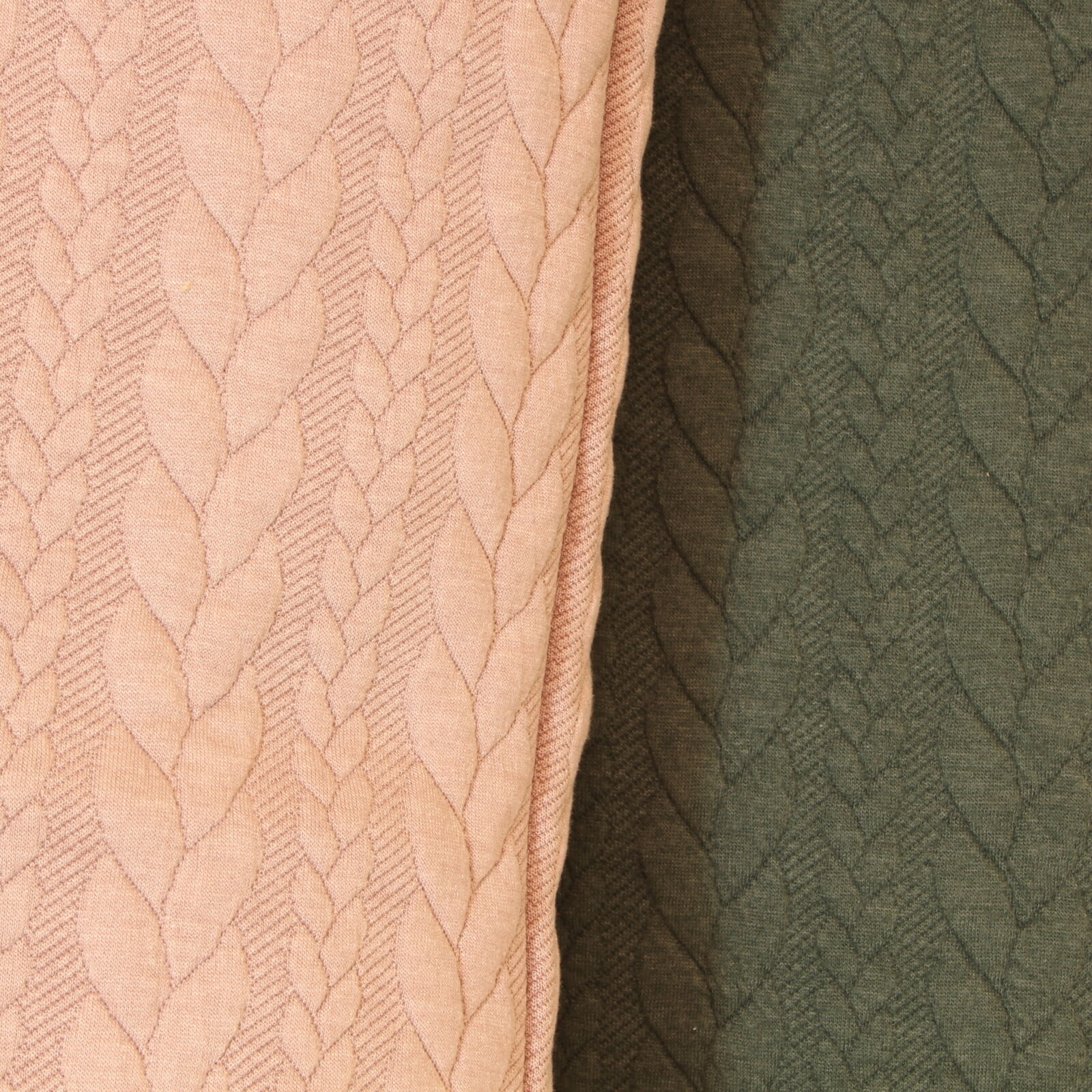 Kissenbezug 50x50 cm Zopfmuster Dunkelgrün