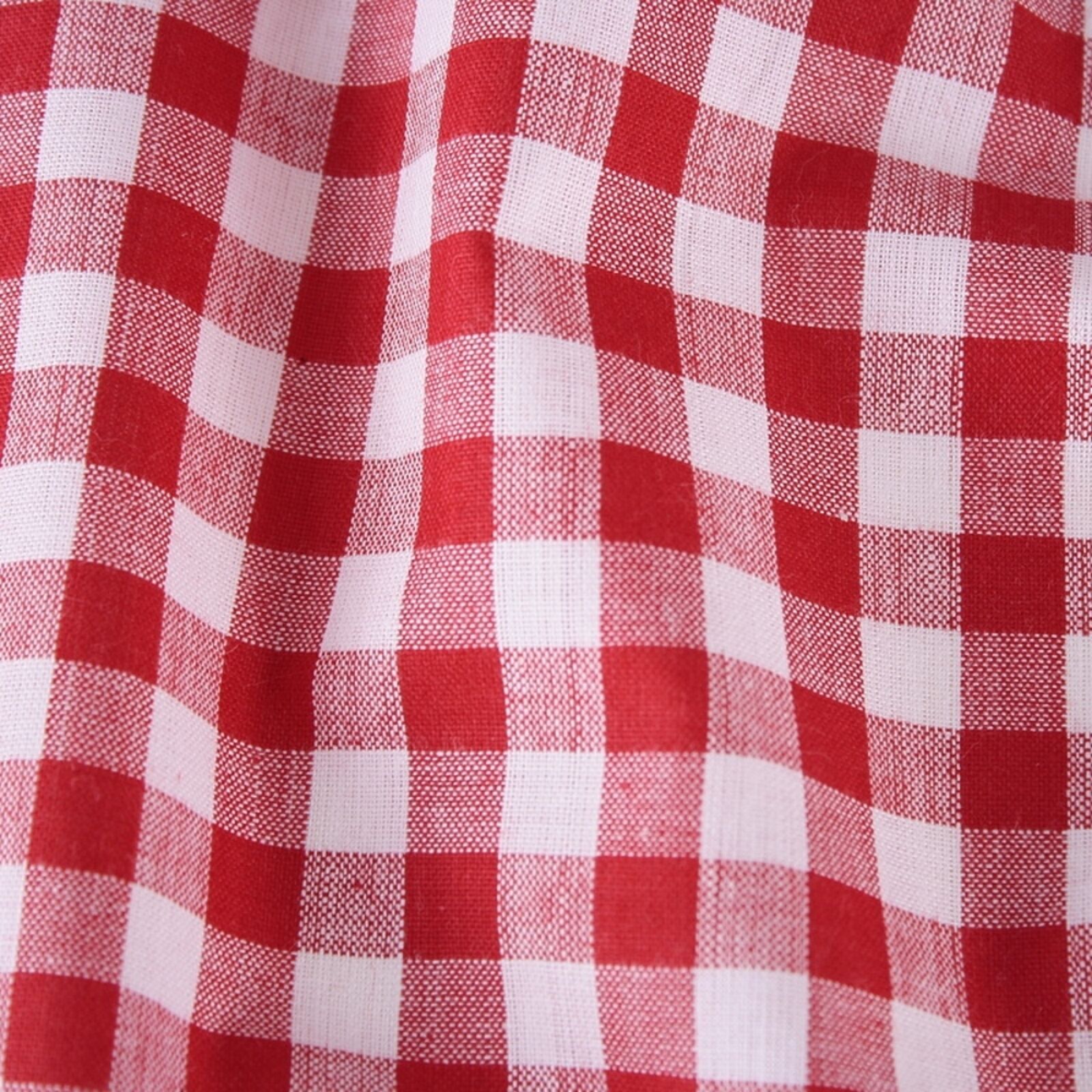Bettwäsche Karo 1x1 cm Rot-140x200 cm + 70x90 cm
