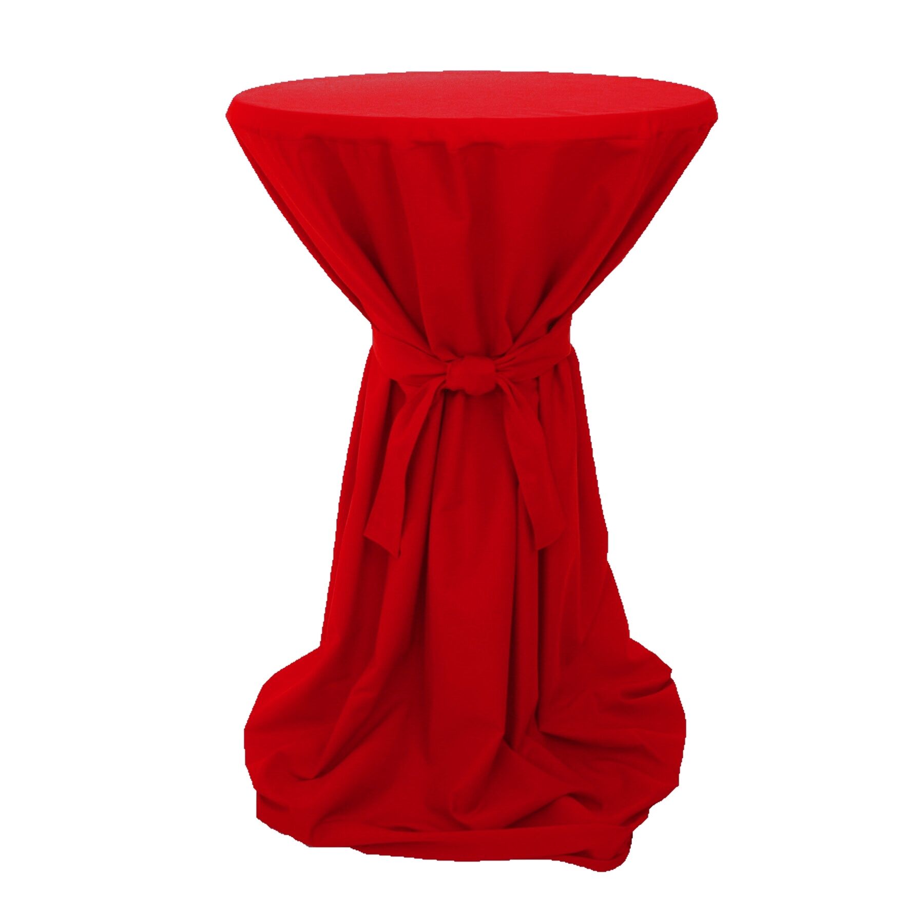Stehtischhusse Baumwolle Linon-Rot-60-65 cm