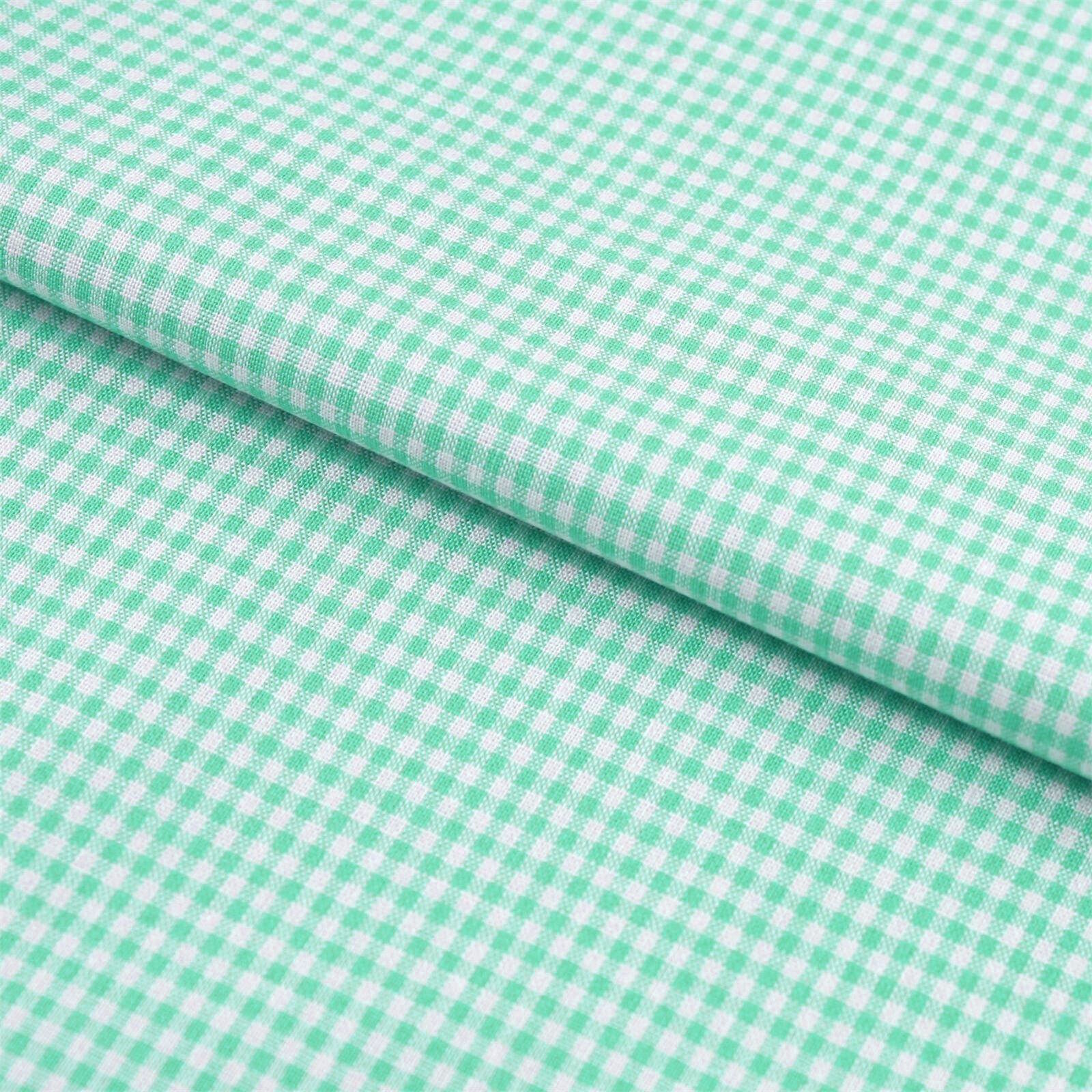 Stoff Meterware Karo 2x2 mm Mint Grün