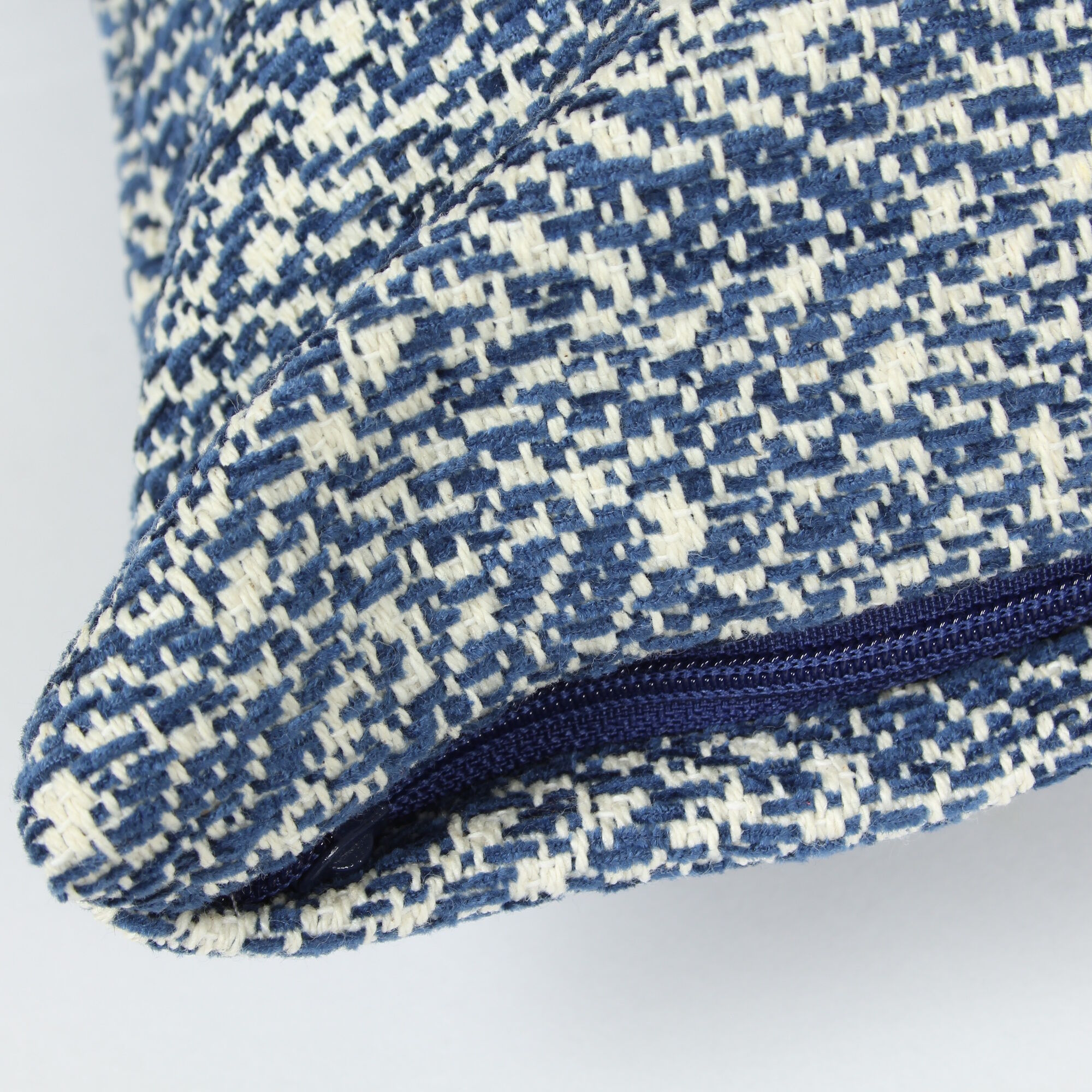 Kissenbezug 30x30 cm Milan Blau Meliert Bezugsstoff
