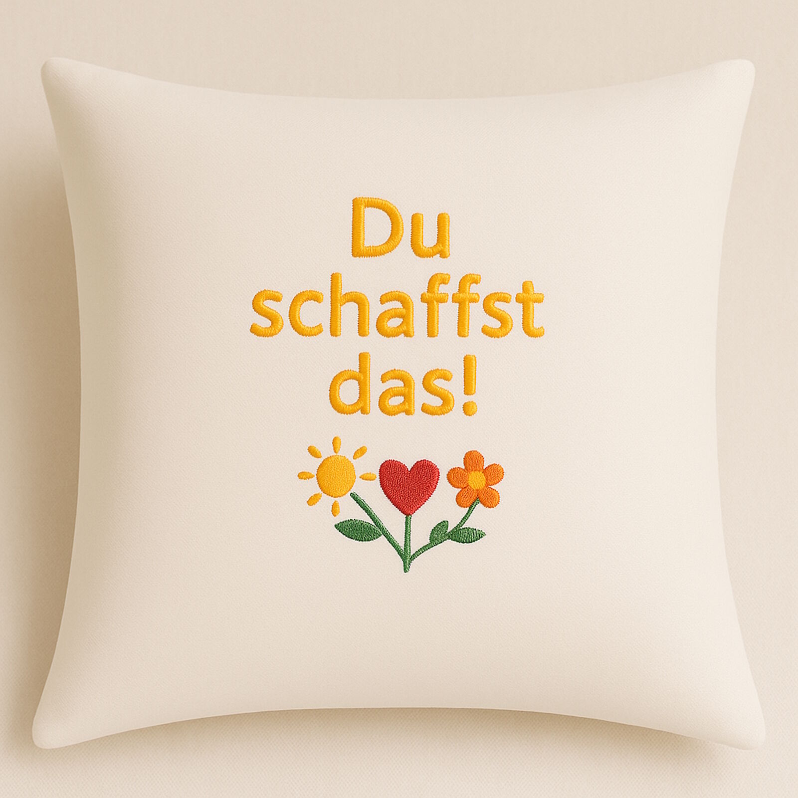 Geschenk Kissen Du schaffst das 40x40 cm