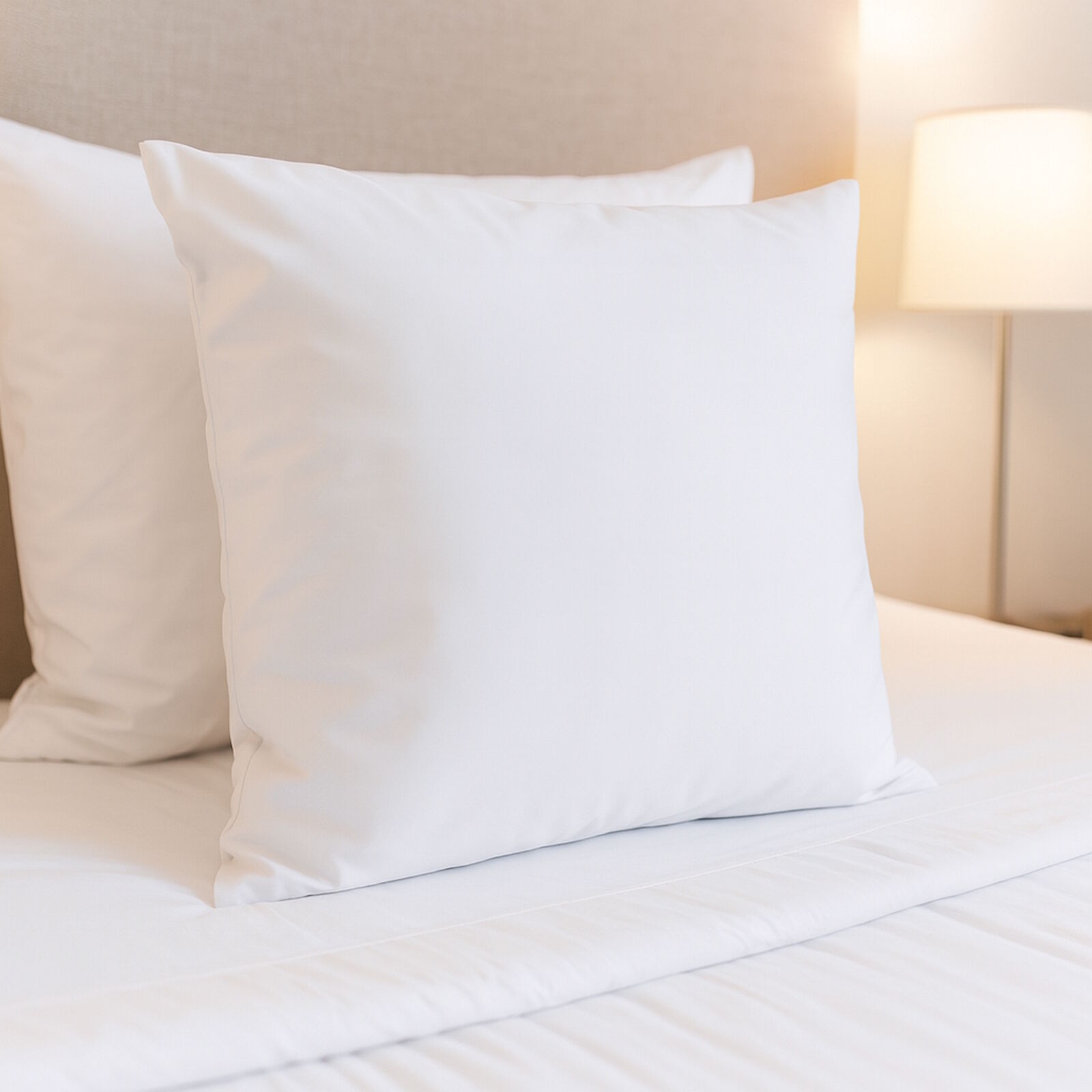 Kissenbezug Uni Weiß Baumwolle Linon HV