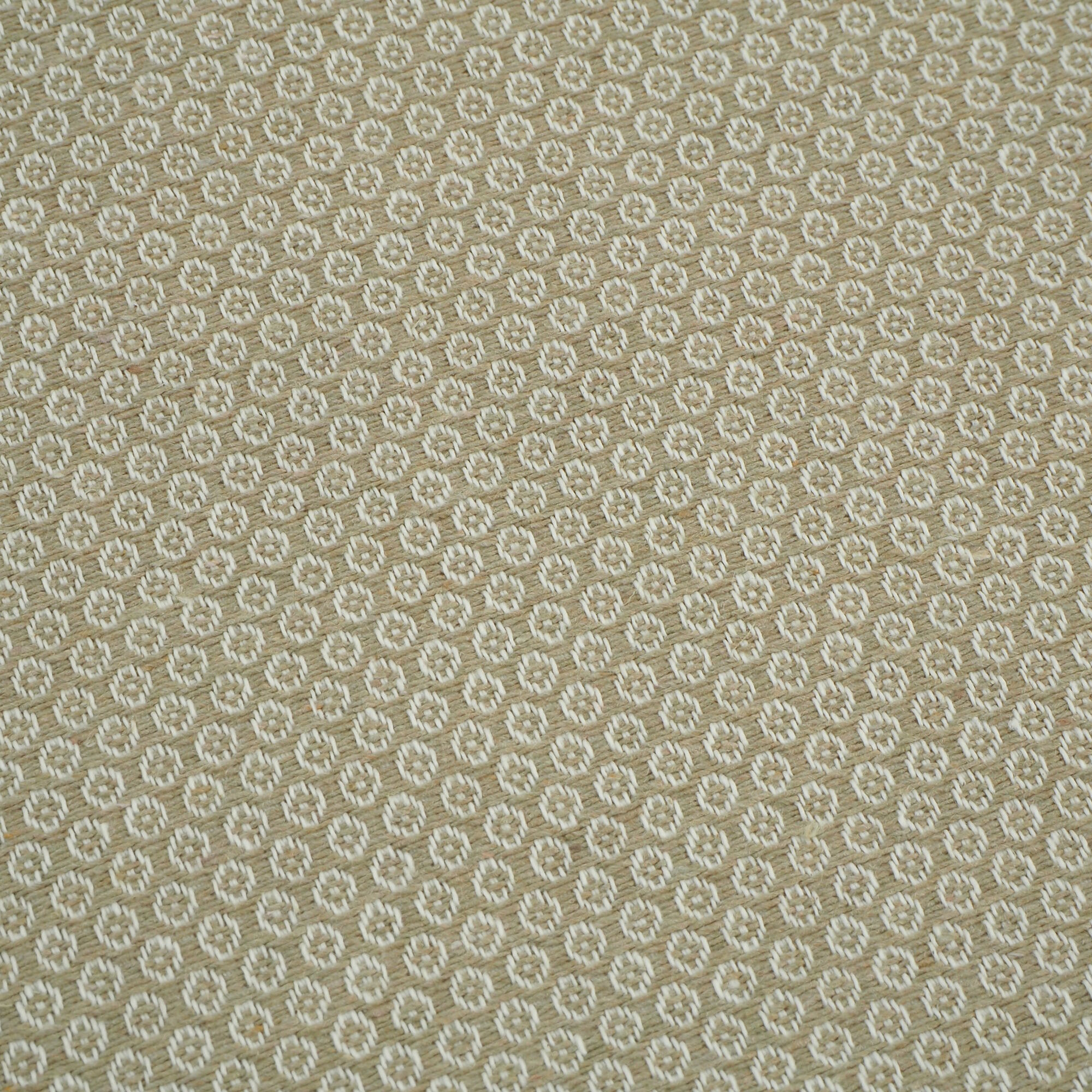 Stoff Meterware Emil Punkte klein beige Webware Jacquard