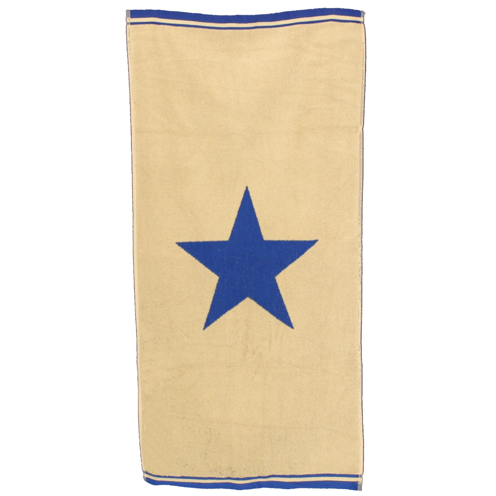 Handtuch 50x100 cm Stern Blau Beige