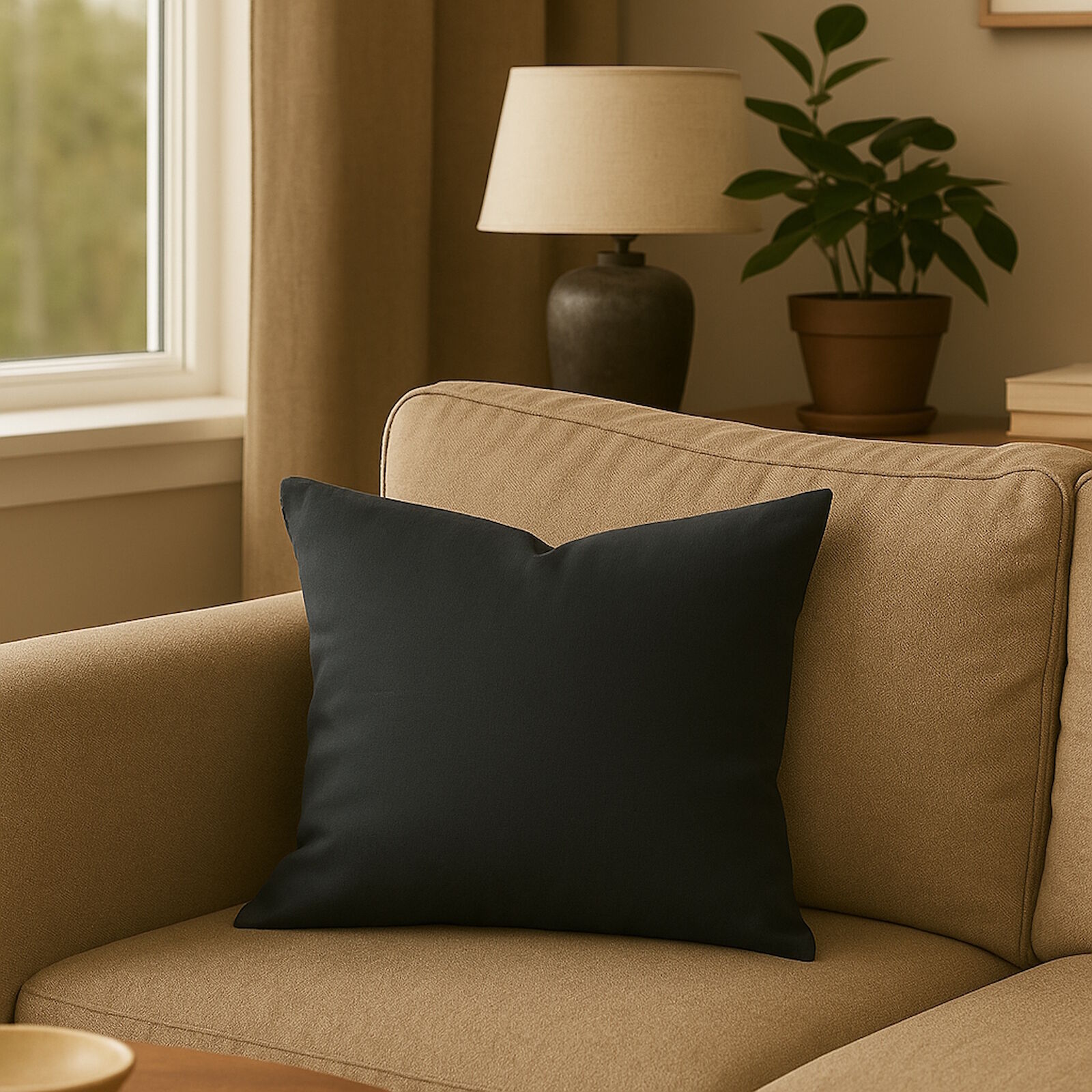 Kissenbezug Uni Leinen