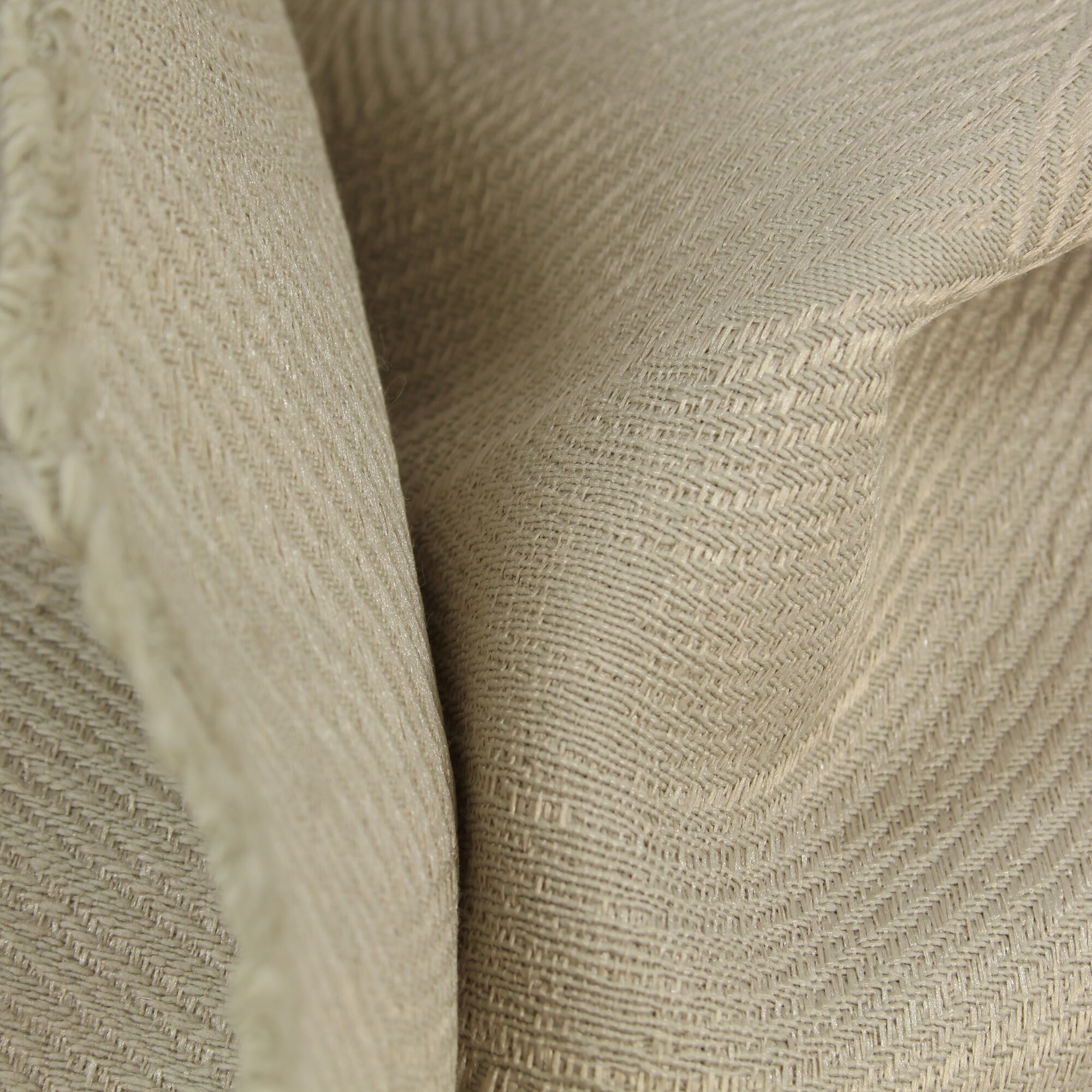 Stoff Meterware Struktur Kreis Beige