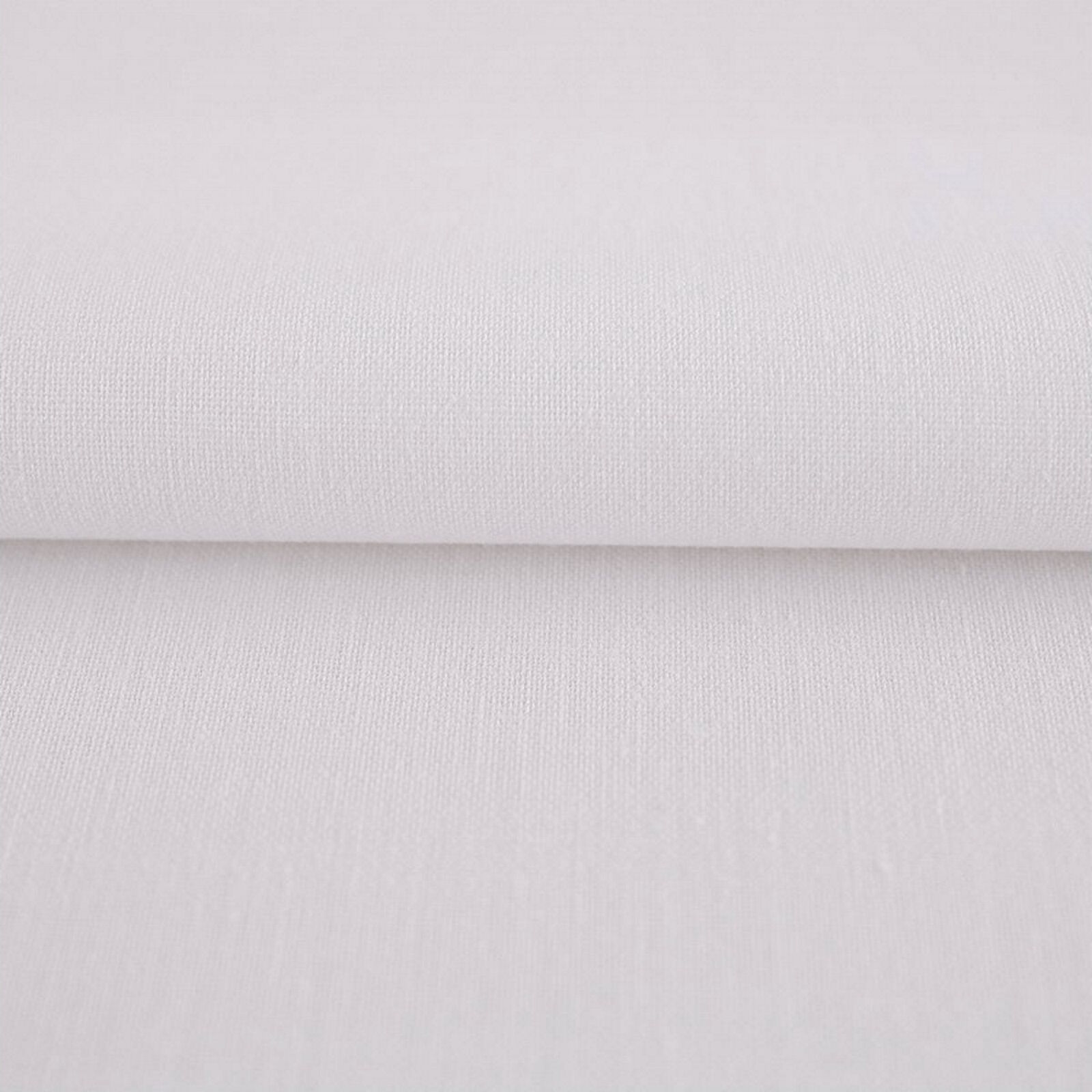 Biertischhusse Weiß bodenlang Baumwolle Linon-200x50 cm