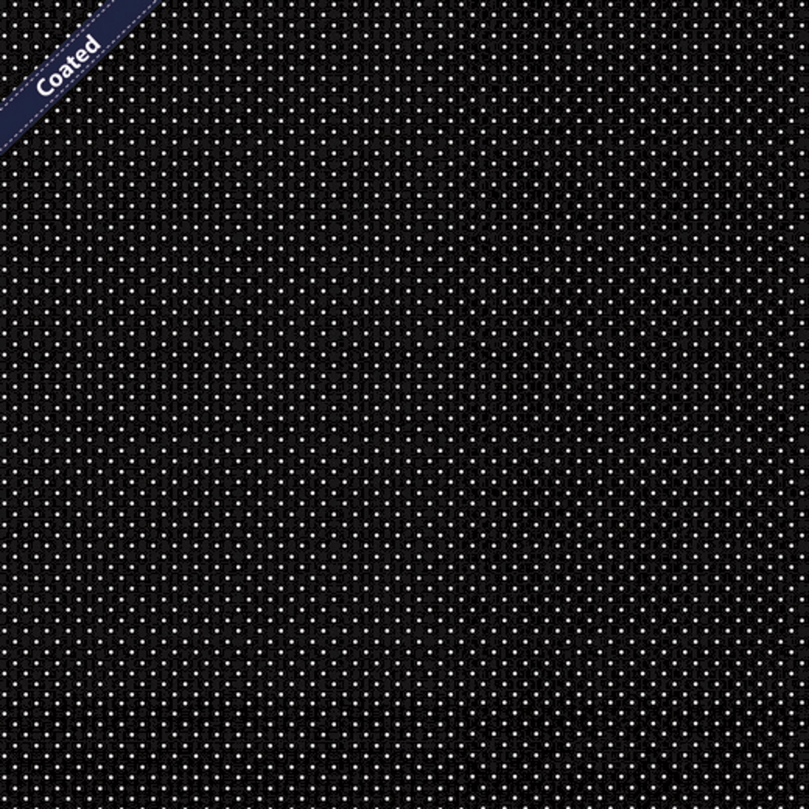 Stoff Meterware Punkte 2 mm Schwarz Beschichtet