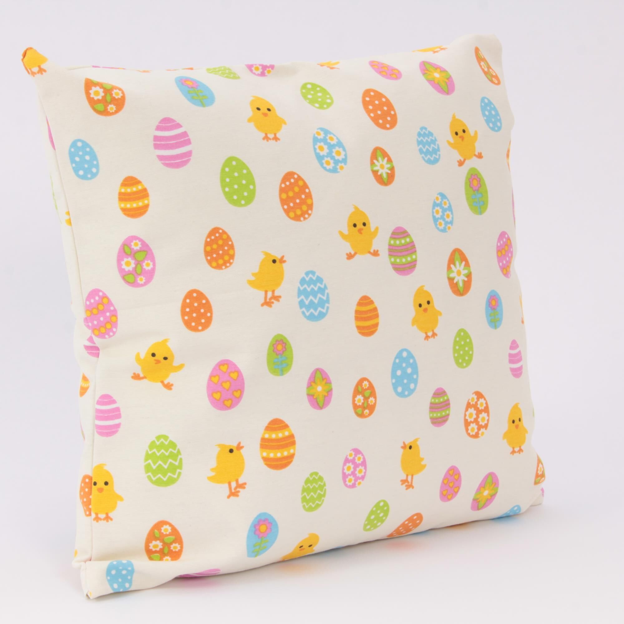 Kissenbezug 40x40 cm  Bunte Ostereier mit Küken Baumwolle